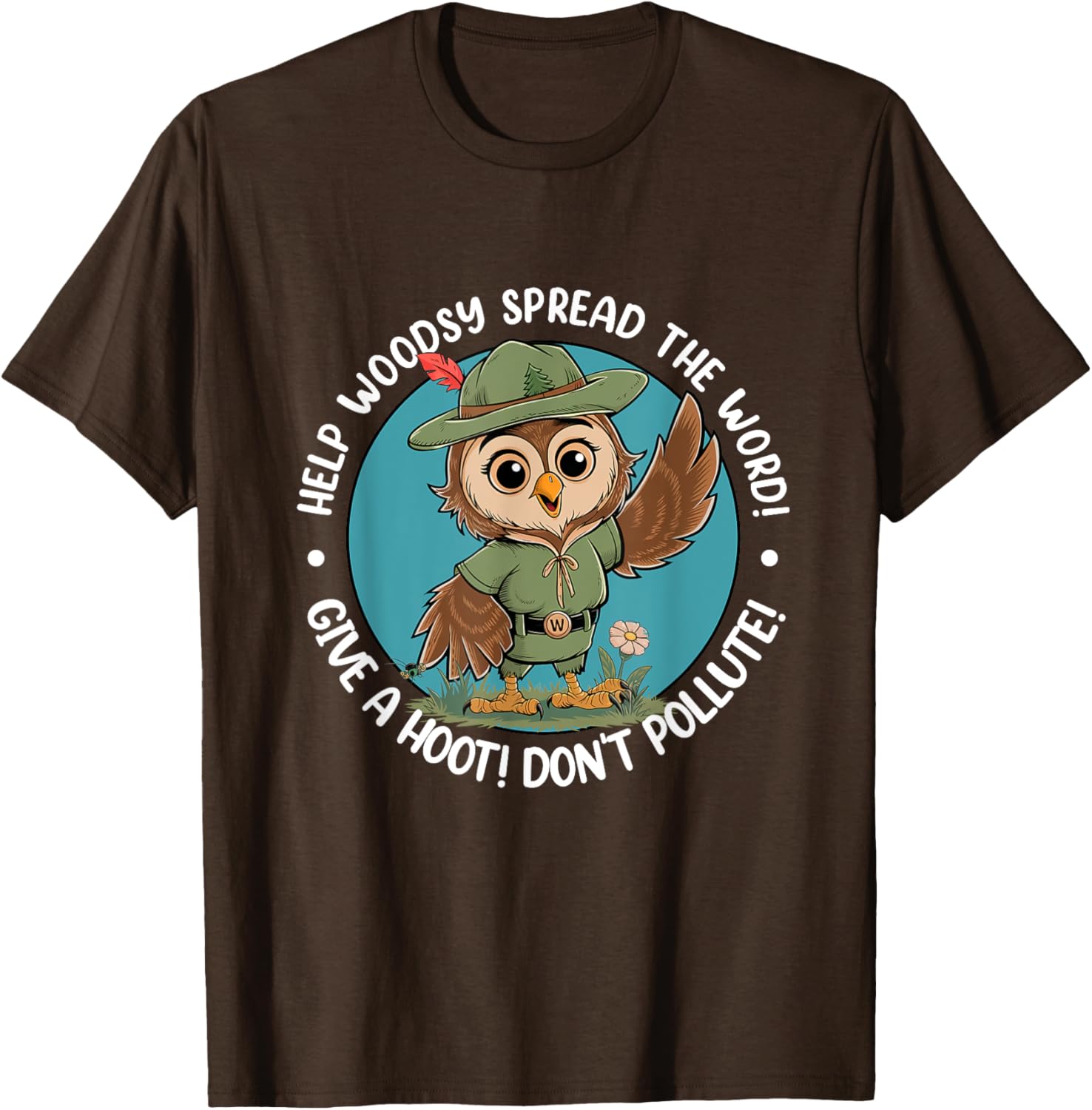 Woodsy Owl Give A Hoot Don't Pollute Vintage Retro T-Shirt for Nature Lovers - 11