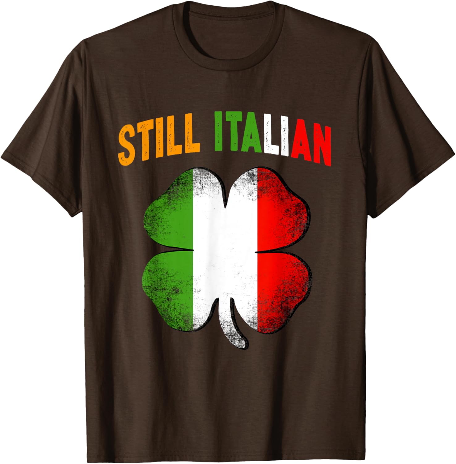 Still Italian Shamrock St Patrick's Day T-Shirt Clover Italy Flag Design - 5