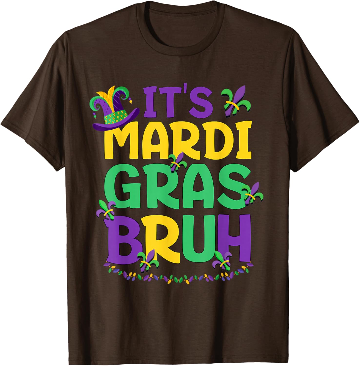 Cool Bruh Mardi Gras T-Shirt for Teens and Boys Celebrating Carnival Fun - 1