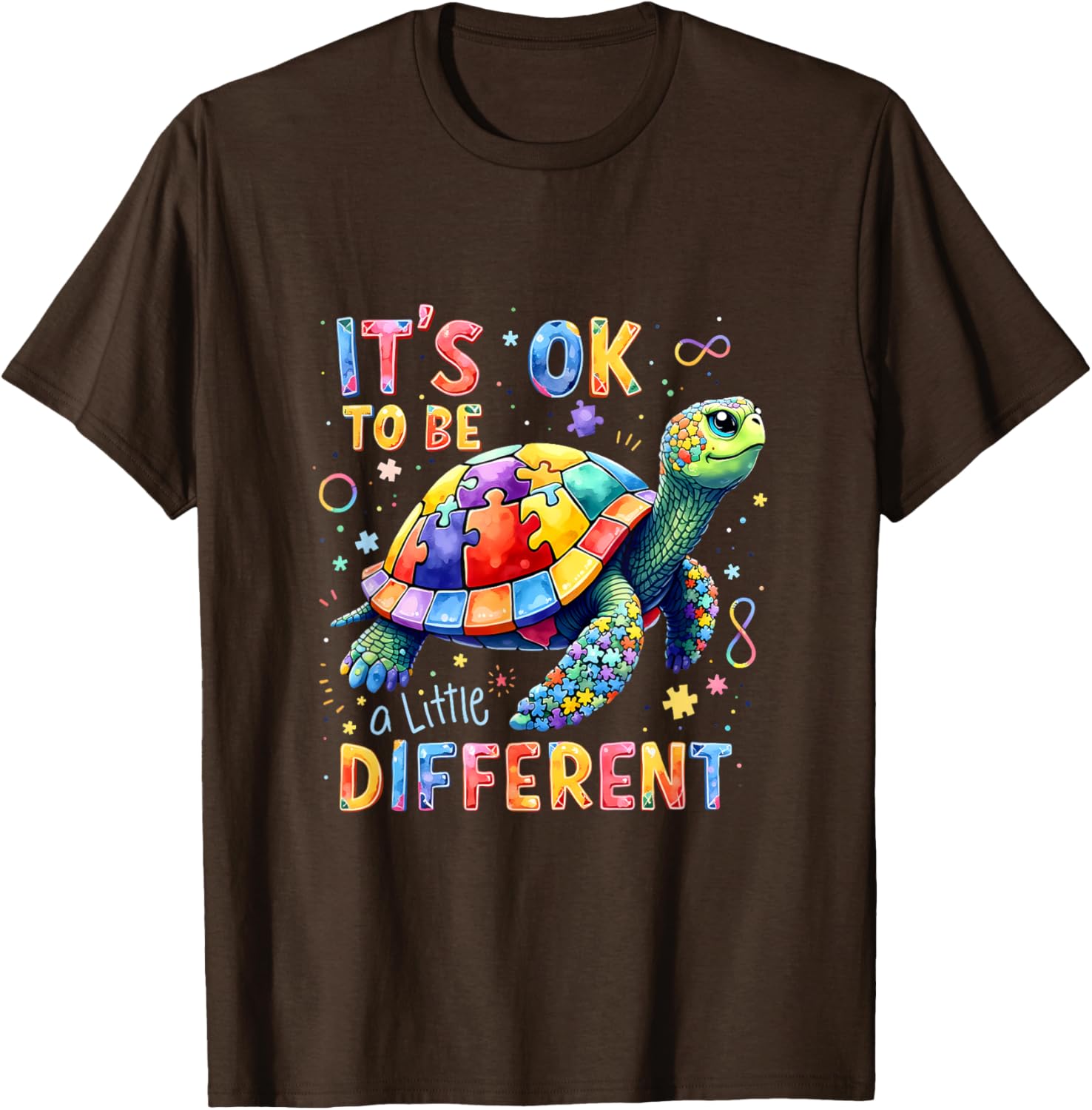 A Little Different Turtle Autism Awareness It's Ok To Be T-Shirt - 5