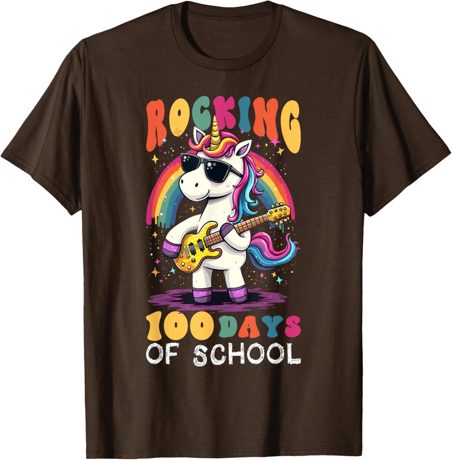 Unicorn 100 Days of School Teacher T-Shirt for Magical Celebrations - 10