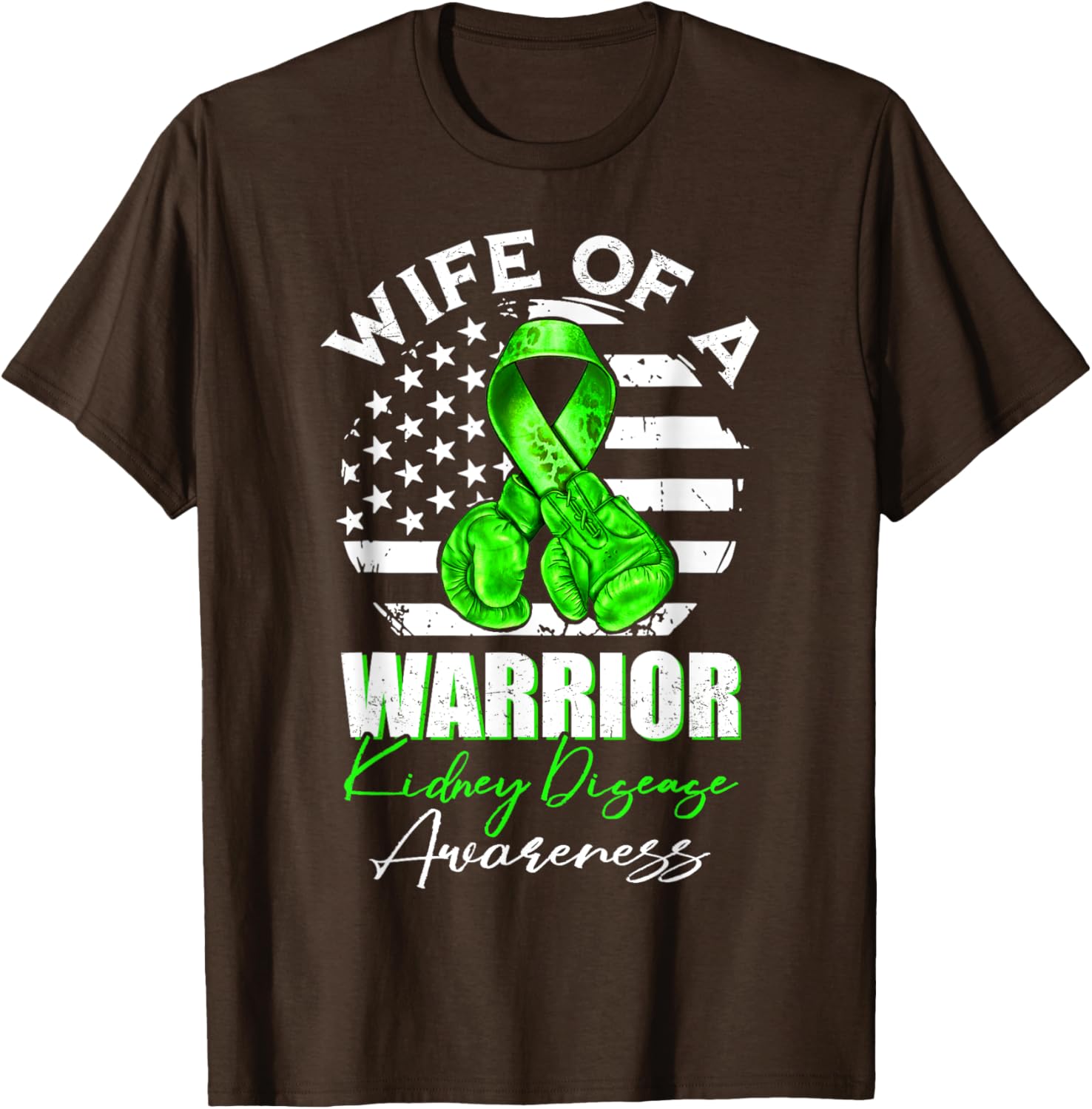 Wife of a Warrior Kidney Disease Awareness T-Shirt for Supportive Spouses - 18