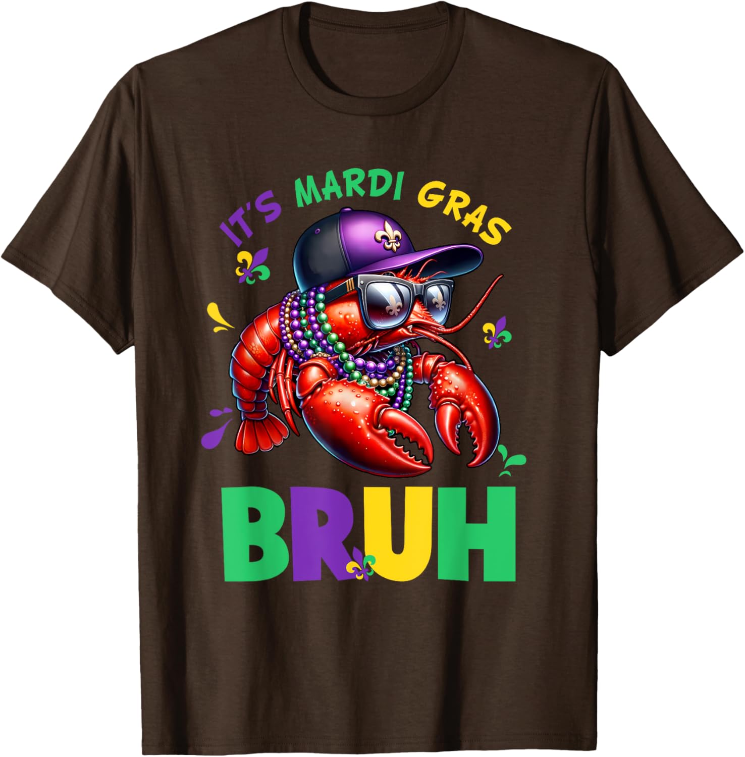 Cute Bruh Mardi Gras Crawfish T-Shirt for Kids - Fun Festival Fashion - 16