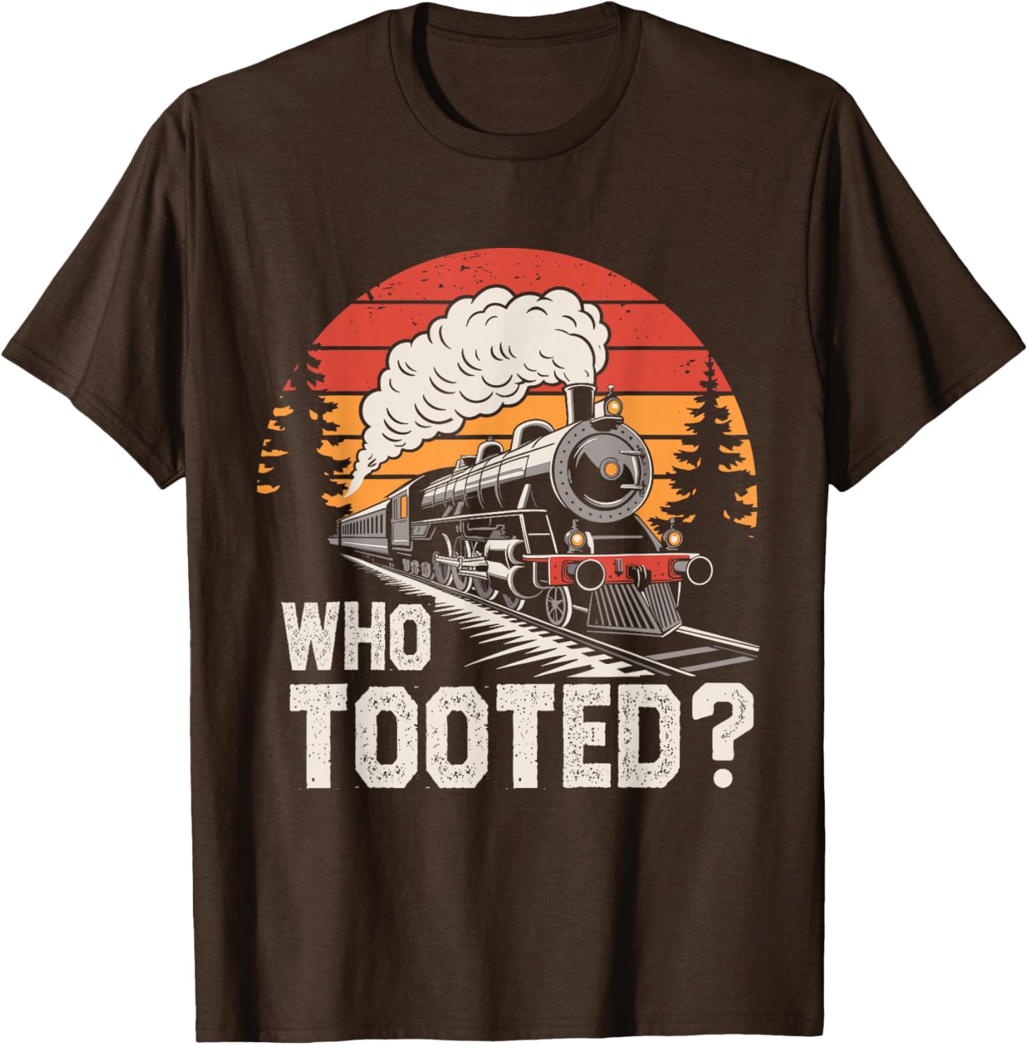 Who Tooted Train Lover T-Shirt for Boys Men Women Kids Fun Railroad Tee - 11