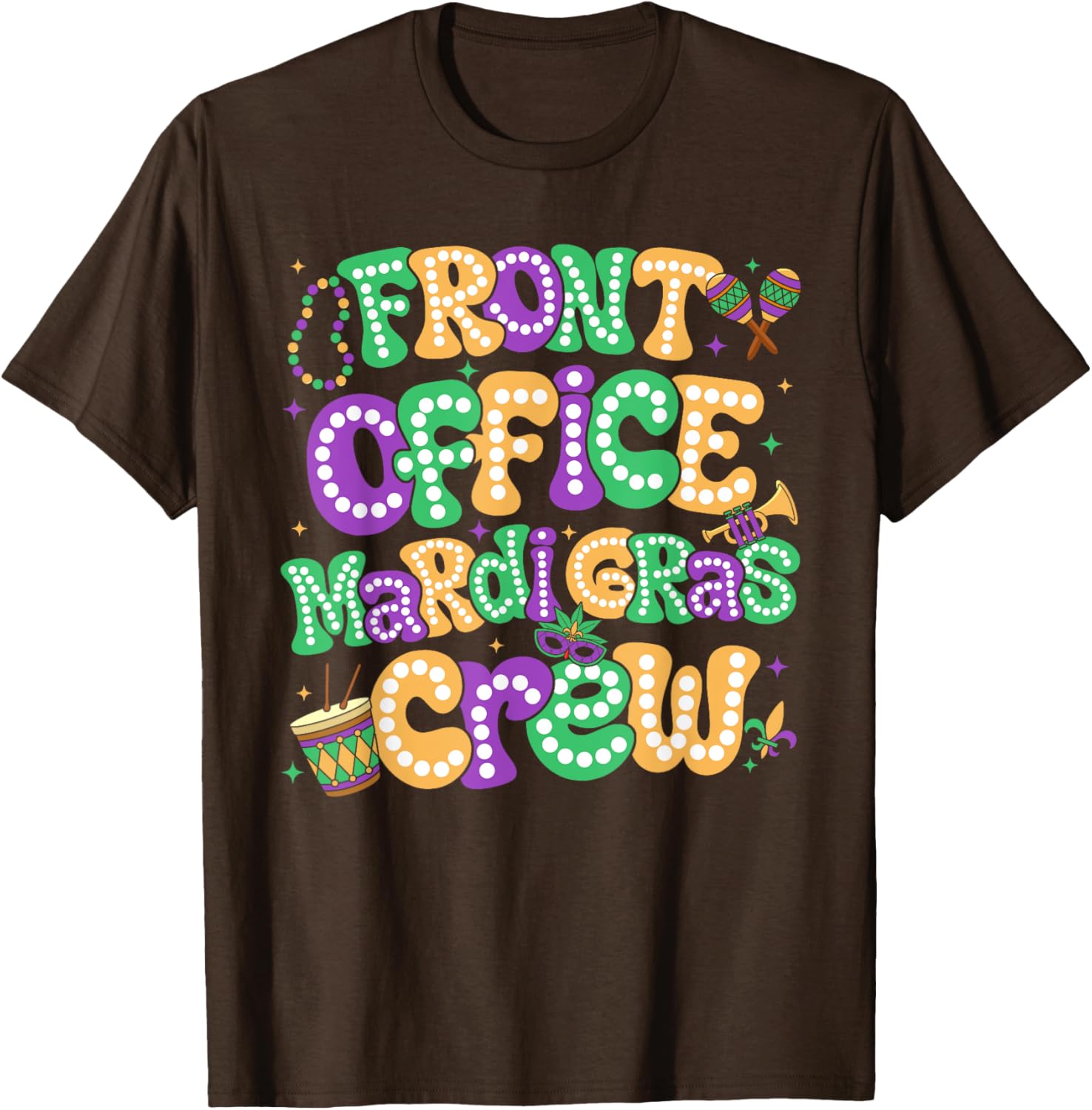 Celebrate Mardi Gras with Front Office Crew Staff Carnival T-Shirt - 8