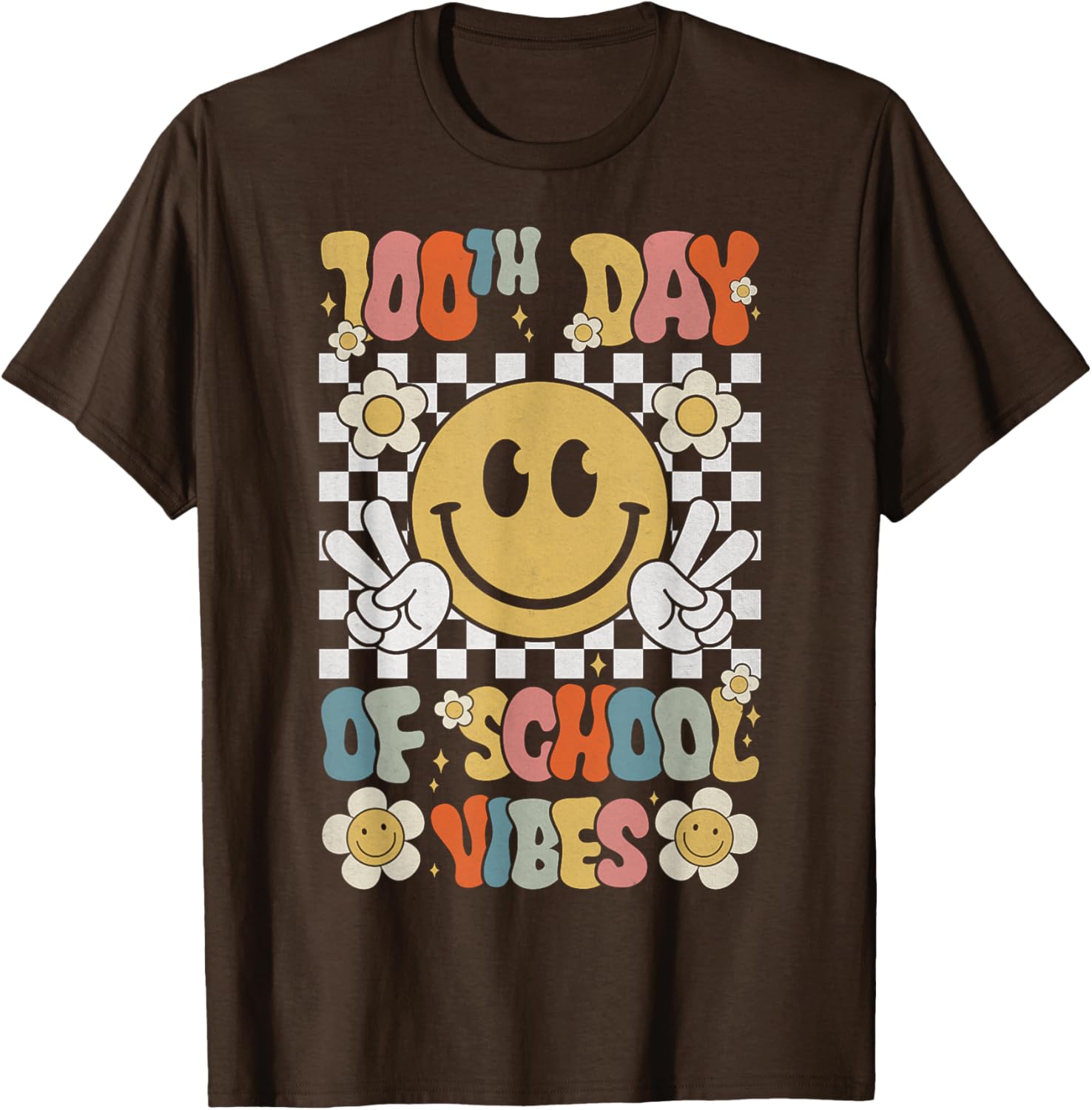 Cute 100th Day of School Smile Face T-Shirt for Kids Celebration - 13