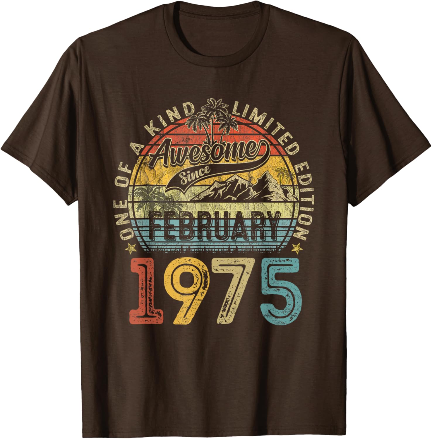 Funny Vintage 50th Birthday T-Shirt for Women - February 1975 Design - 24