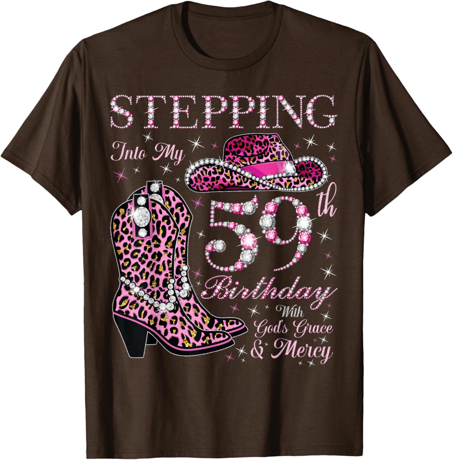 Celebrate 59 with Grace Mercy T-Shirt for Birthday Joy and Style - 16