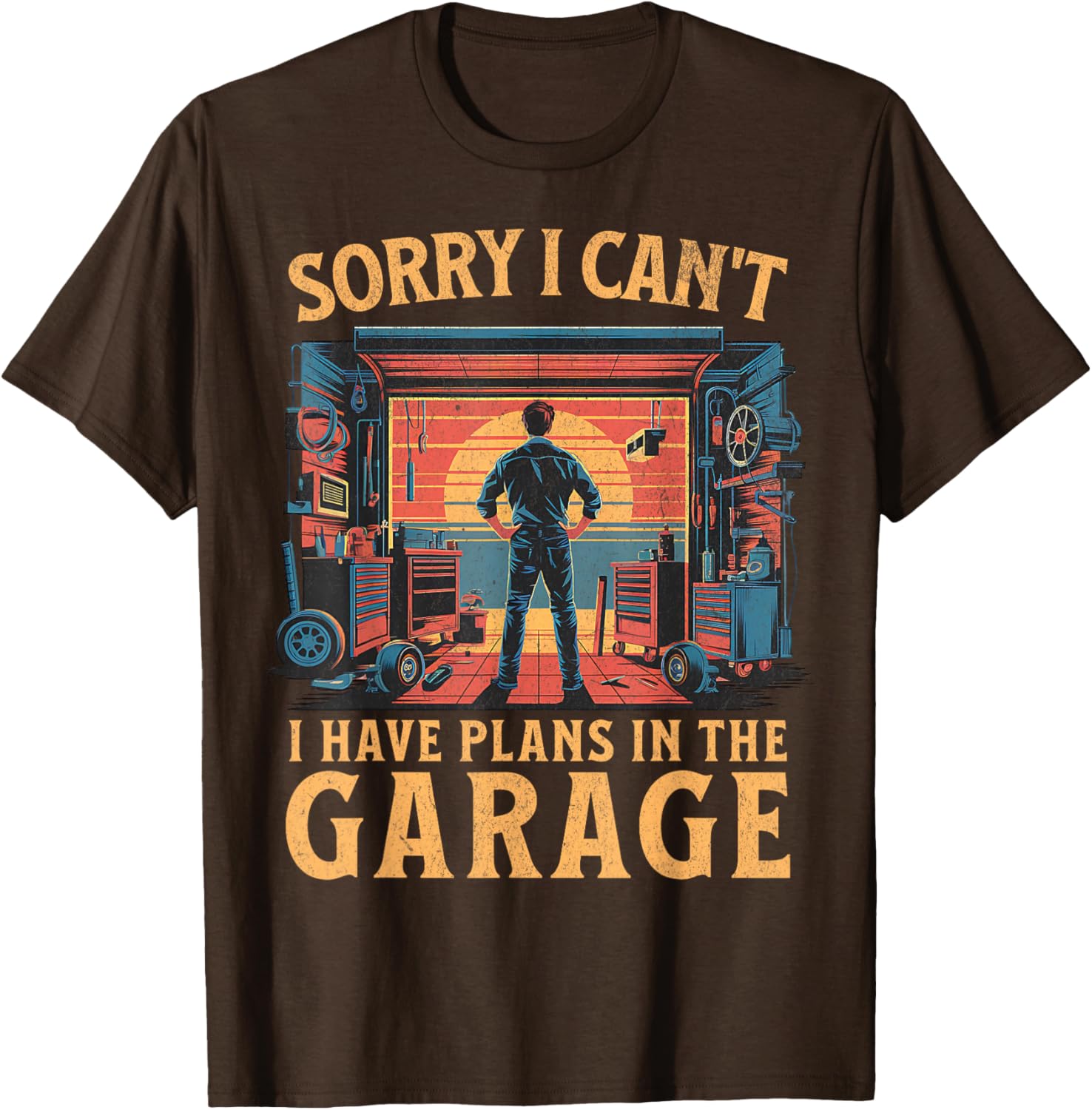 Funny Garage Plans Dad Car Mechanic T-Shirt for Father's Day Gifts - 2