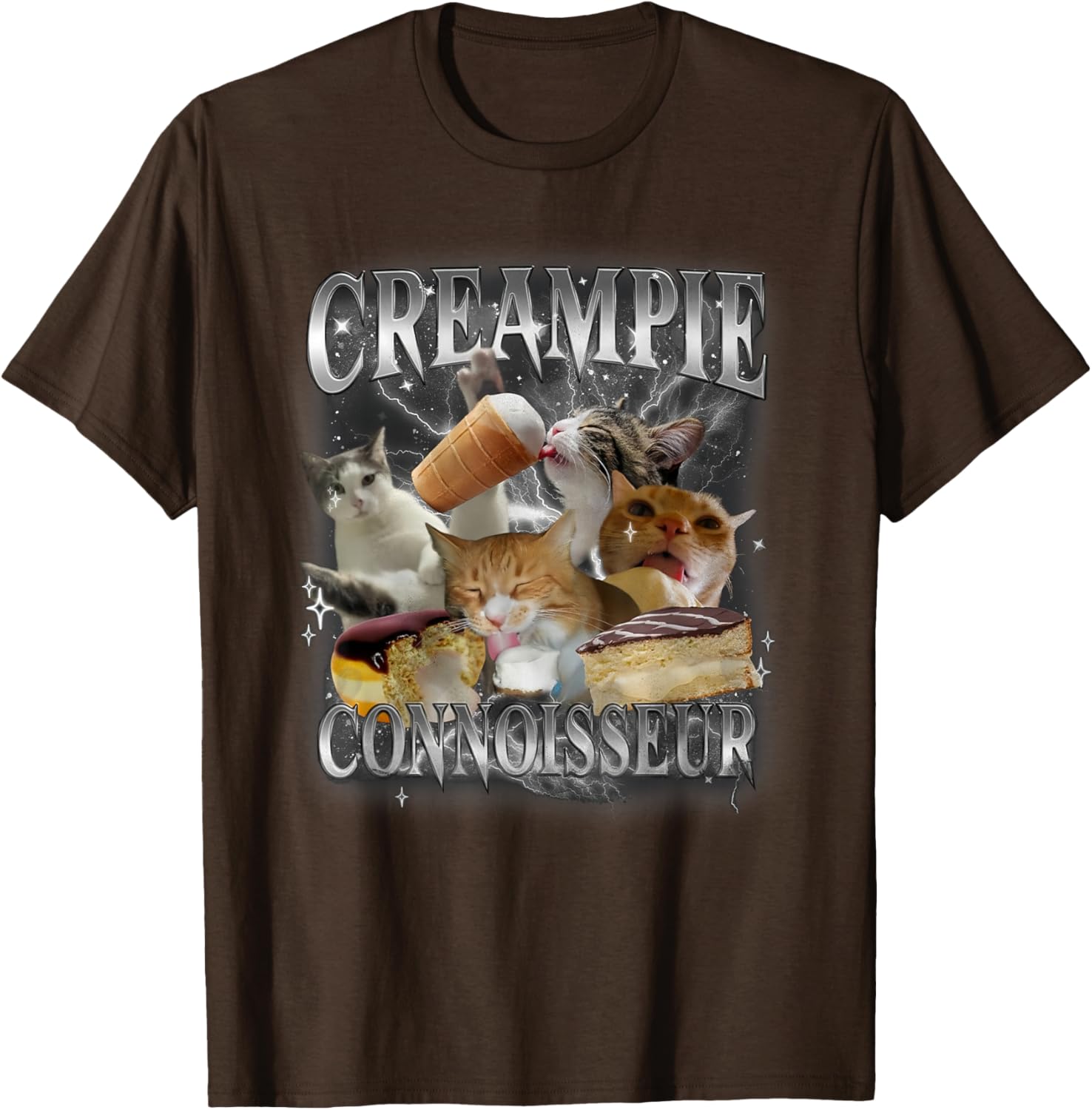 Funny Cat Meme T-Shirt for Adults - Creampie Connoisseur Humor - 6