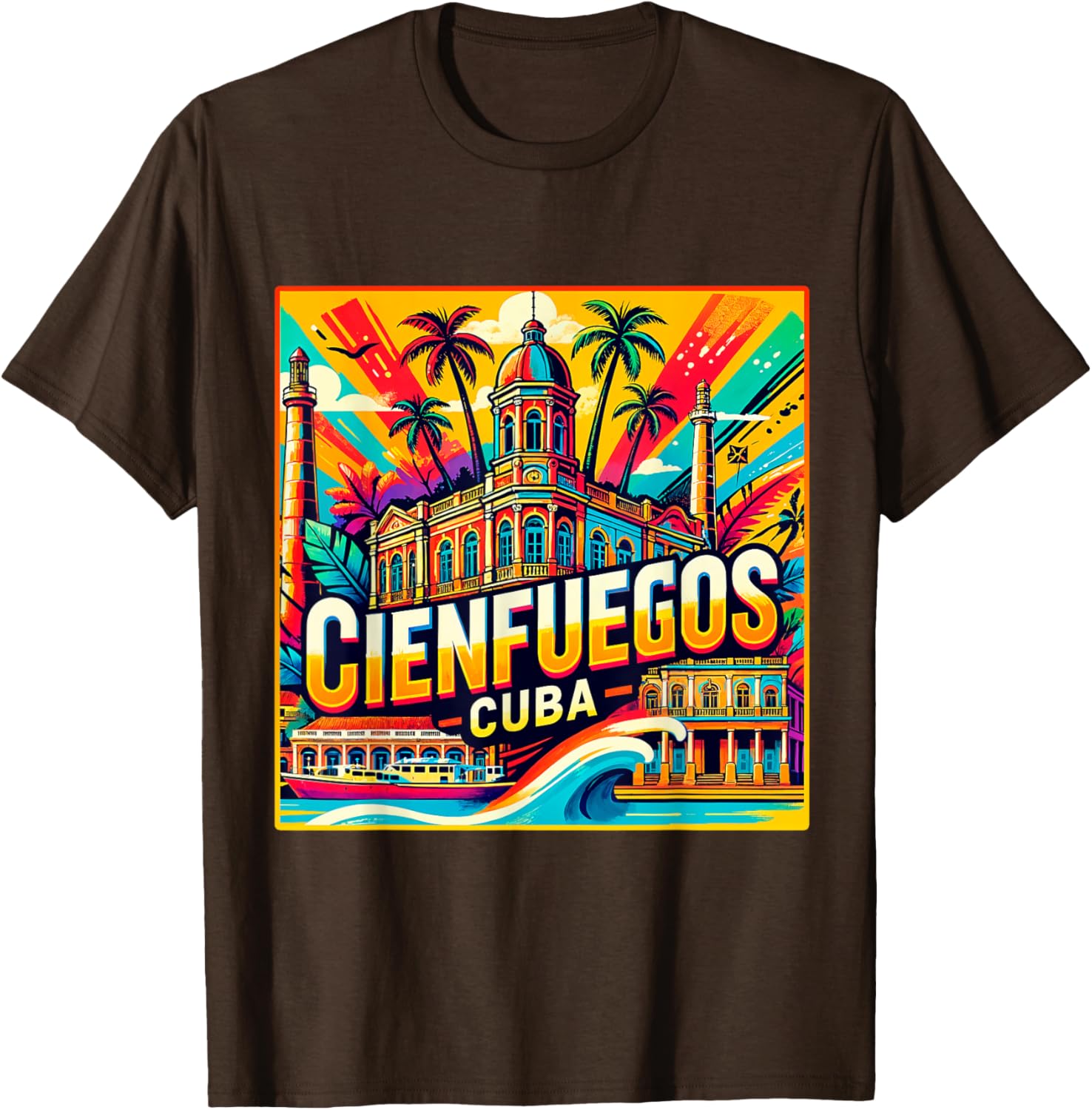Cienfuegos Cuba Vintage Retro T-Shirt for Family Trips and Adventures - 2