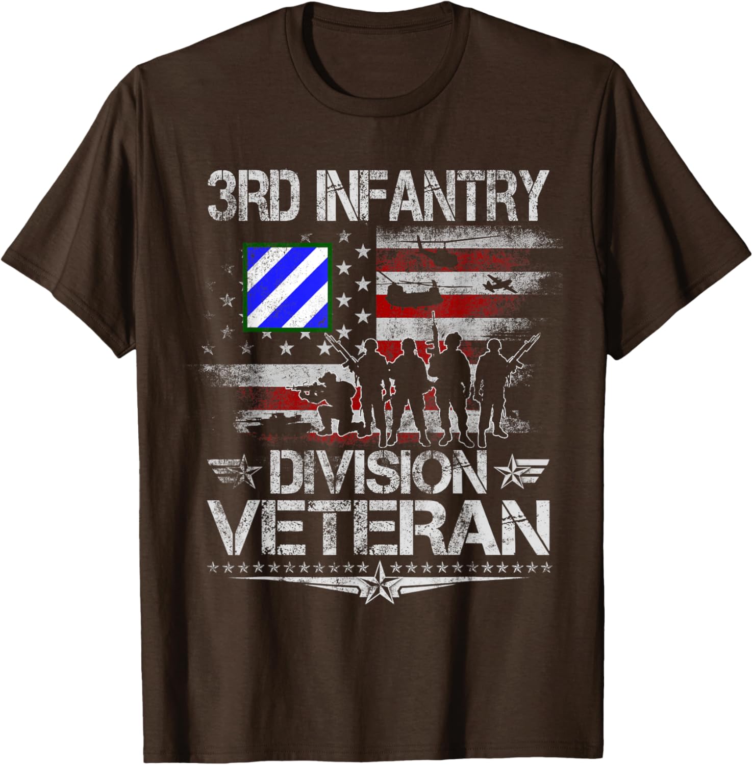 3rd Infantry Division Veteran US Flag T-Shirt for Military Pride - 9