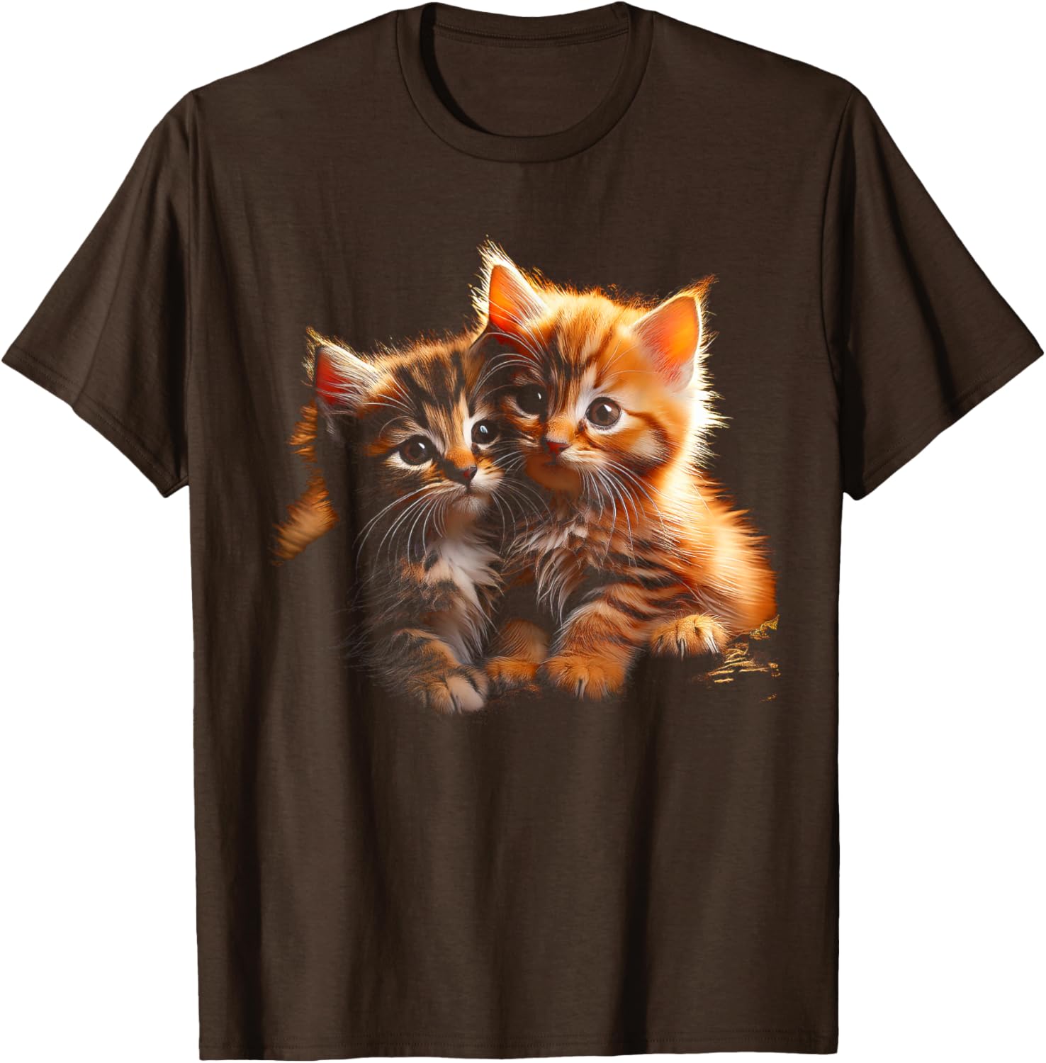 Adorable Twin Kittens in Love Valentine's Day T-Shirt for Cat Lovers - 1