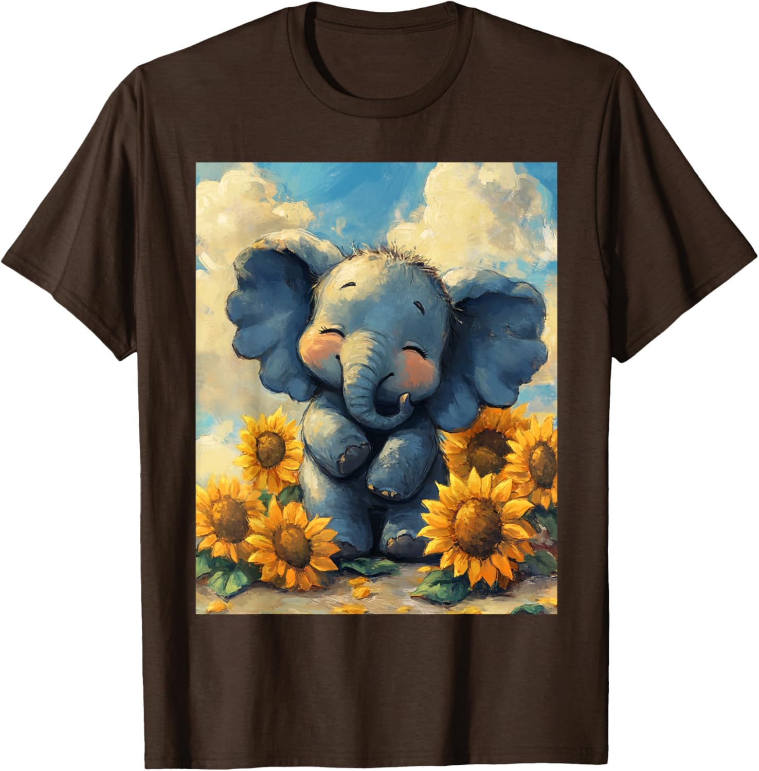 Adorable Sunflower Elephant T-Shirt for Kids - Perfect for Boys and Girls - 5