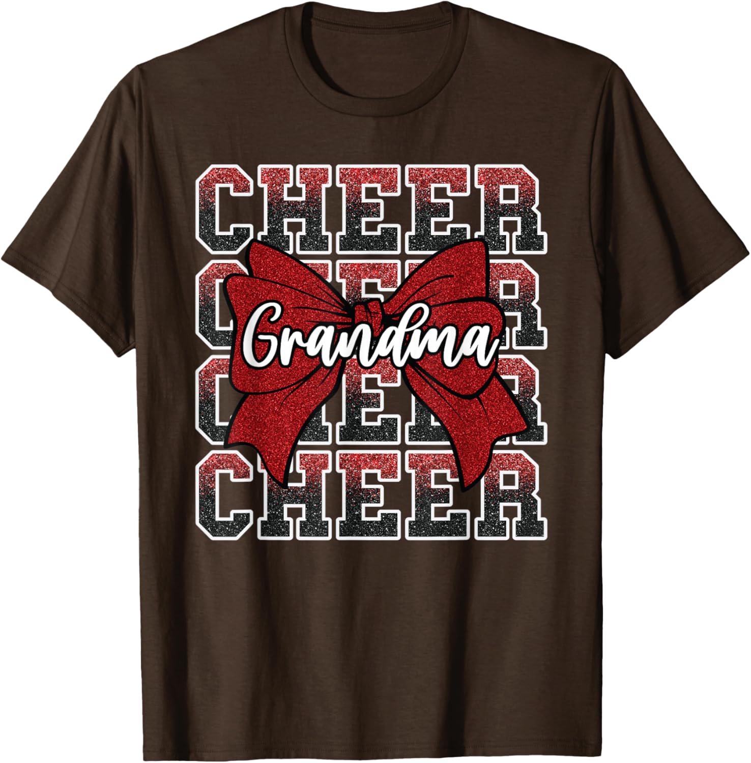 Cheer G-Ma Grandma Cheerleader Red T-Shirt for Cheer Fans and Family - 27