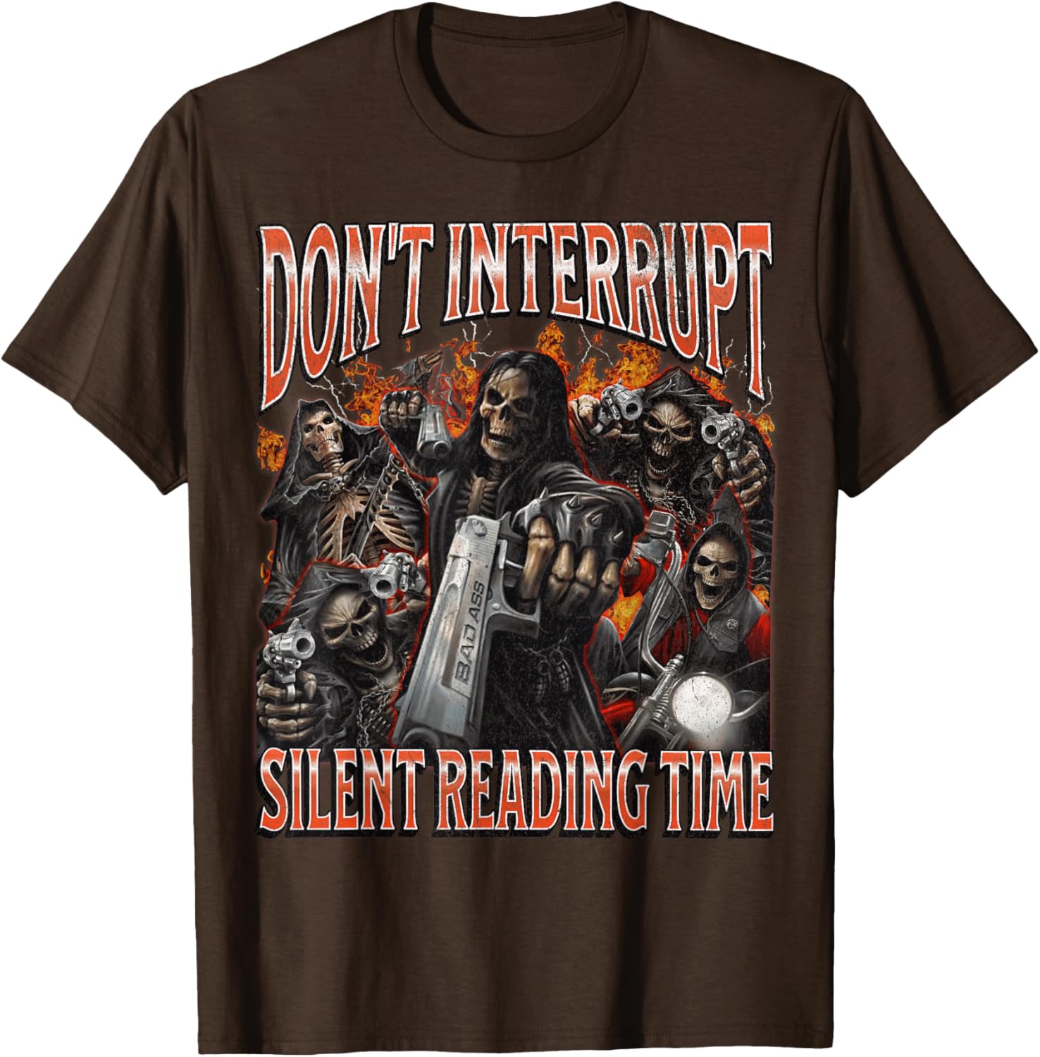 Funny Skeleton Meme T-Shirt Perfect for Silent Reading Time Lovers - 18