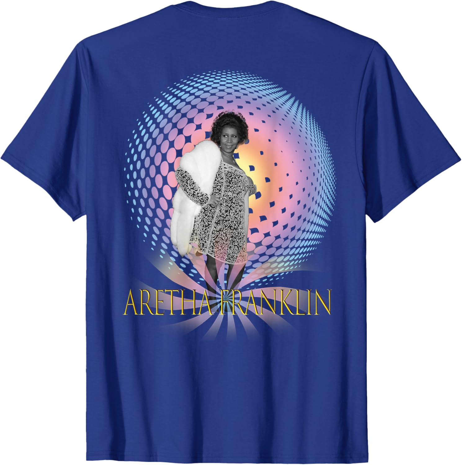 Aretha Franklin Back Printed T-Shirt for Music Lovers and Fans - 25