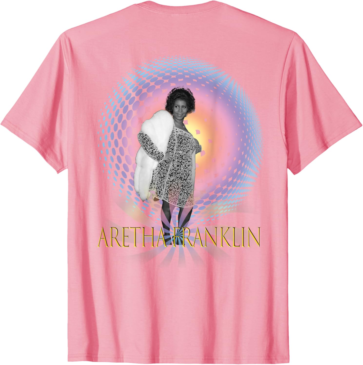 Aretha Franklin Back Printed T-Shirt for Music Lovers and Fans - 16