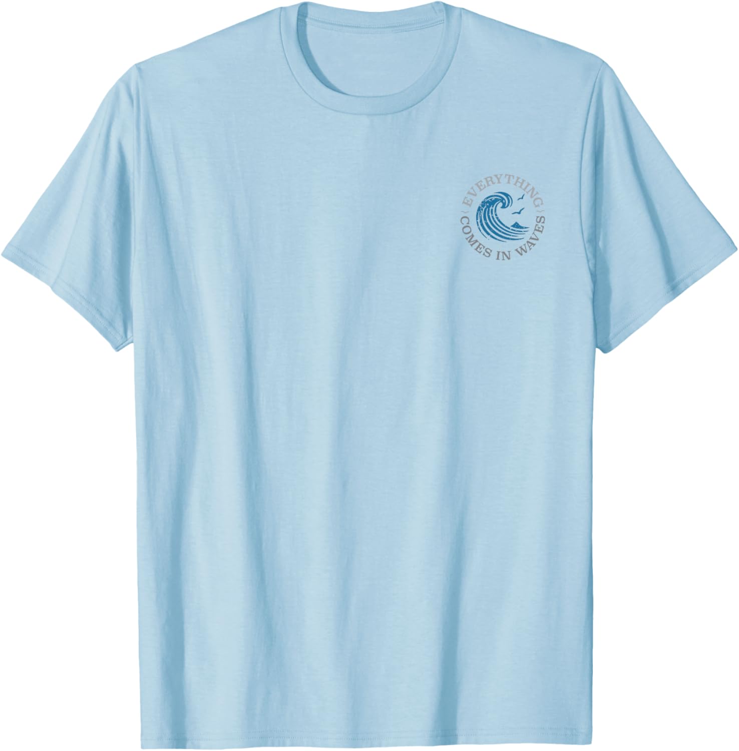 Chasing Suns Women's Surf Tee - Everything Comes in Waves T-Shirt - 16
