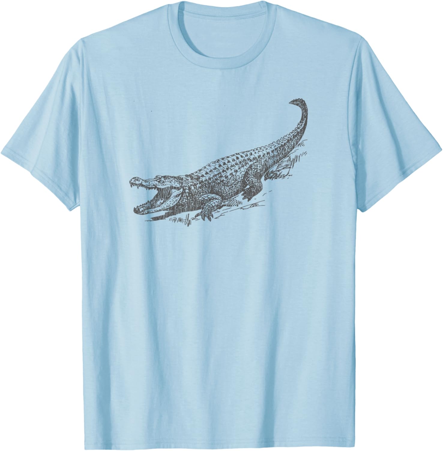 Vintage Weathered Alligators Print T-Shirt for Unique Style and Comfort - 1