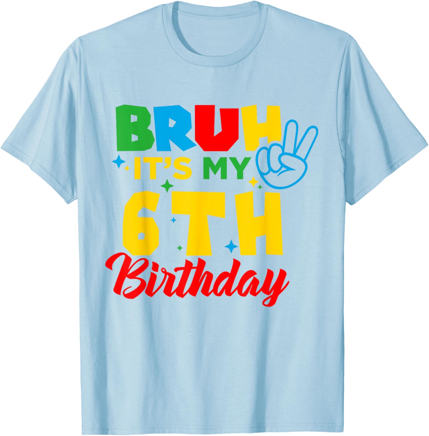 Bruh I'm 6 Gamer Bro T-Shirt for Fun 6th Birthday Celebration - 7