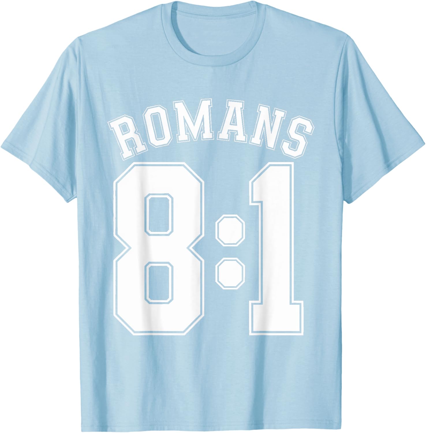 Romans 8:1 Sports Jersey T-Shirt for Christian Motivation and Faith - 4