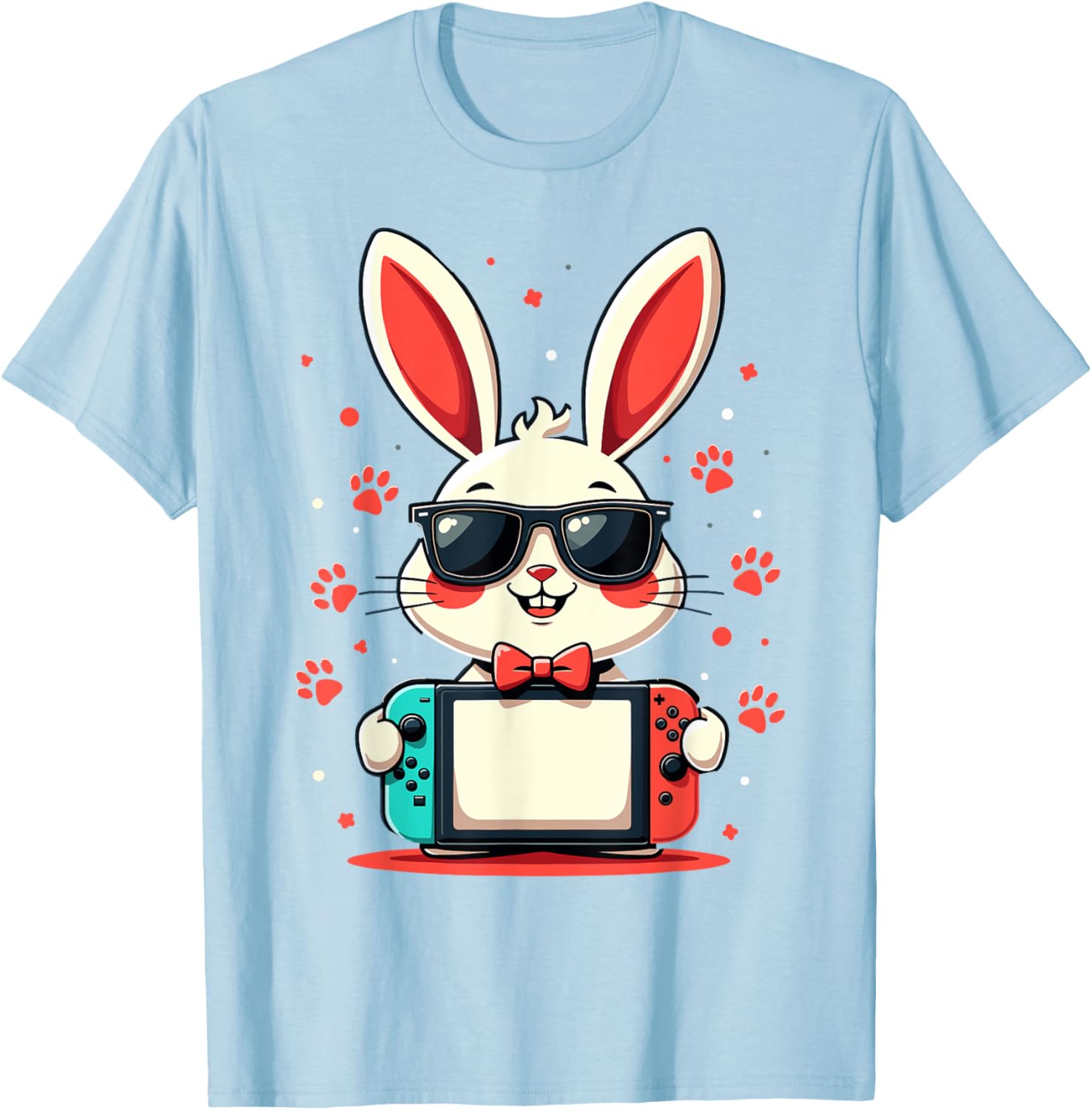 Cute Bunny Gaming Controller T-Shirt for Easter Gamer Boys Gifts - 2