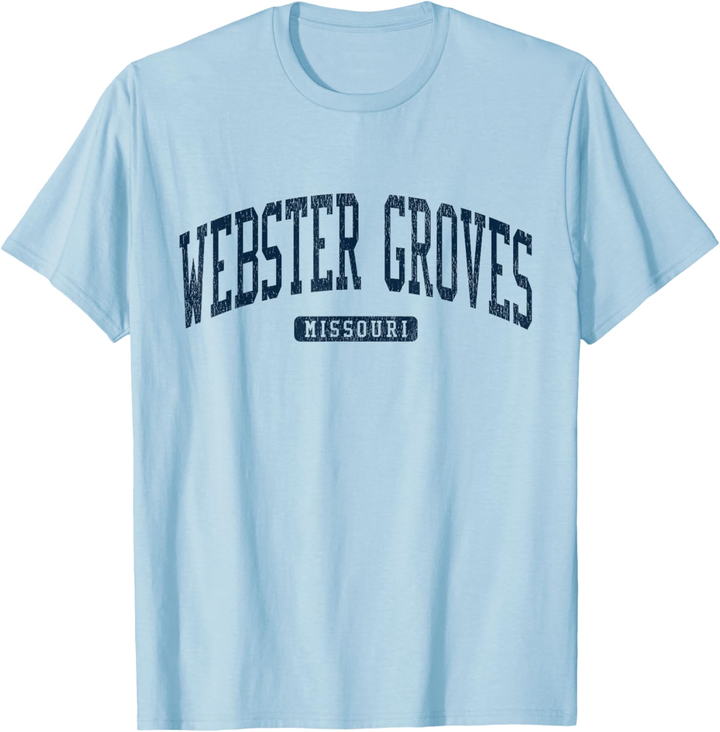 Webster Groves Missouri College Style Blue T-Shirt for Students and Alumni - 11