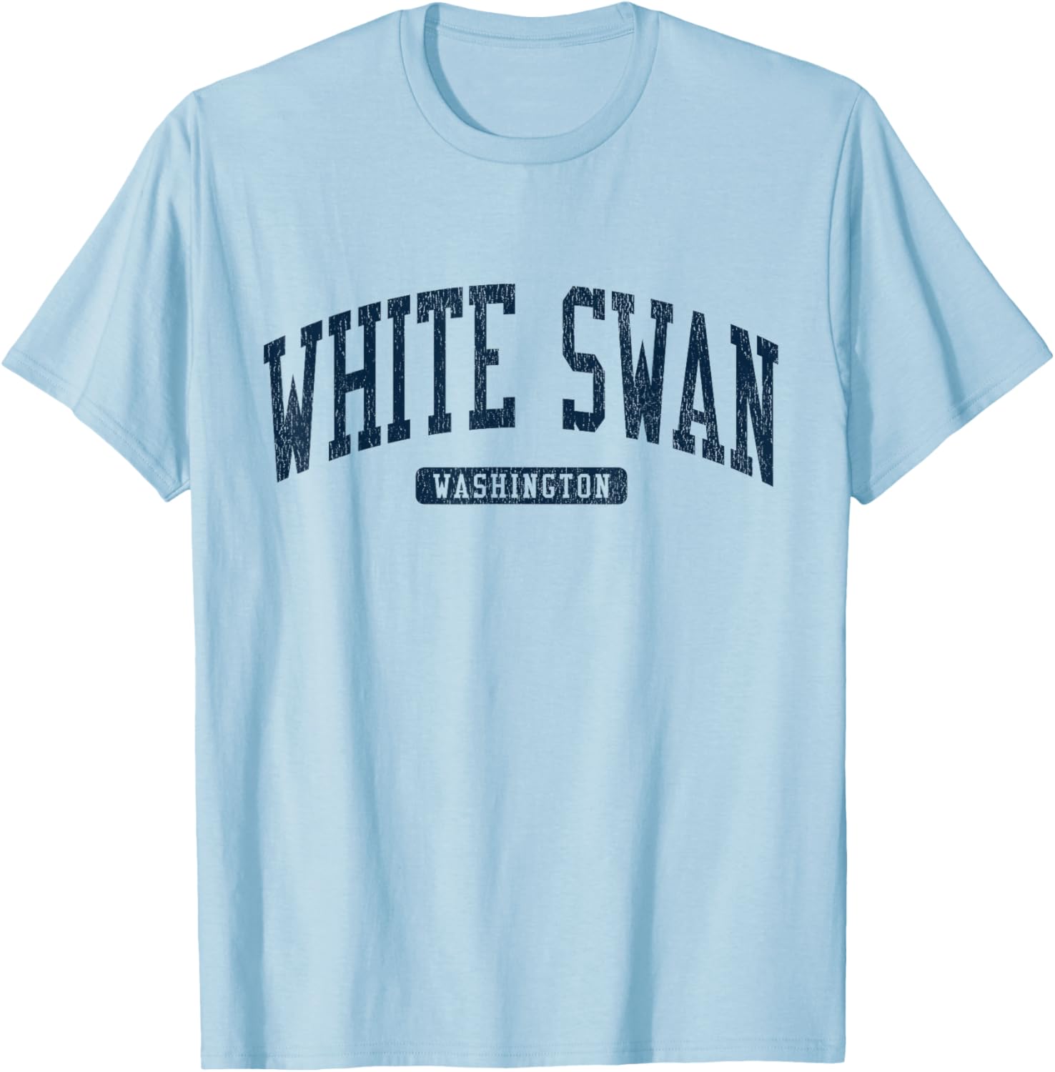 White Swan College University Style Blue T-Shirt for Washington WA Fans - 3