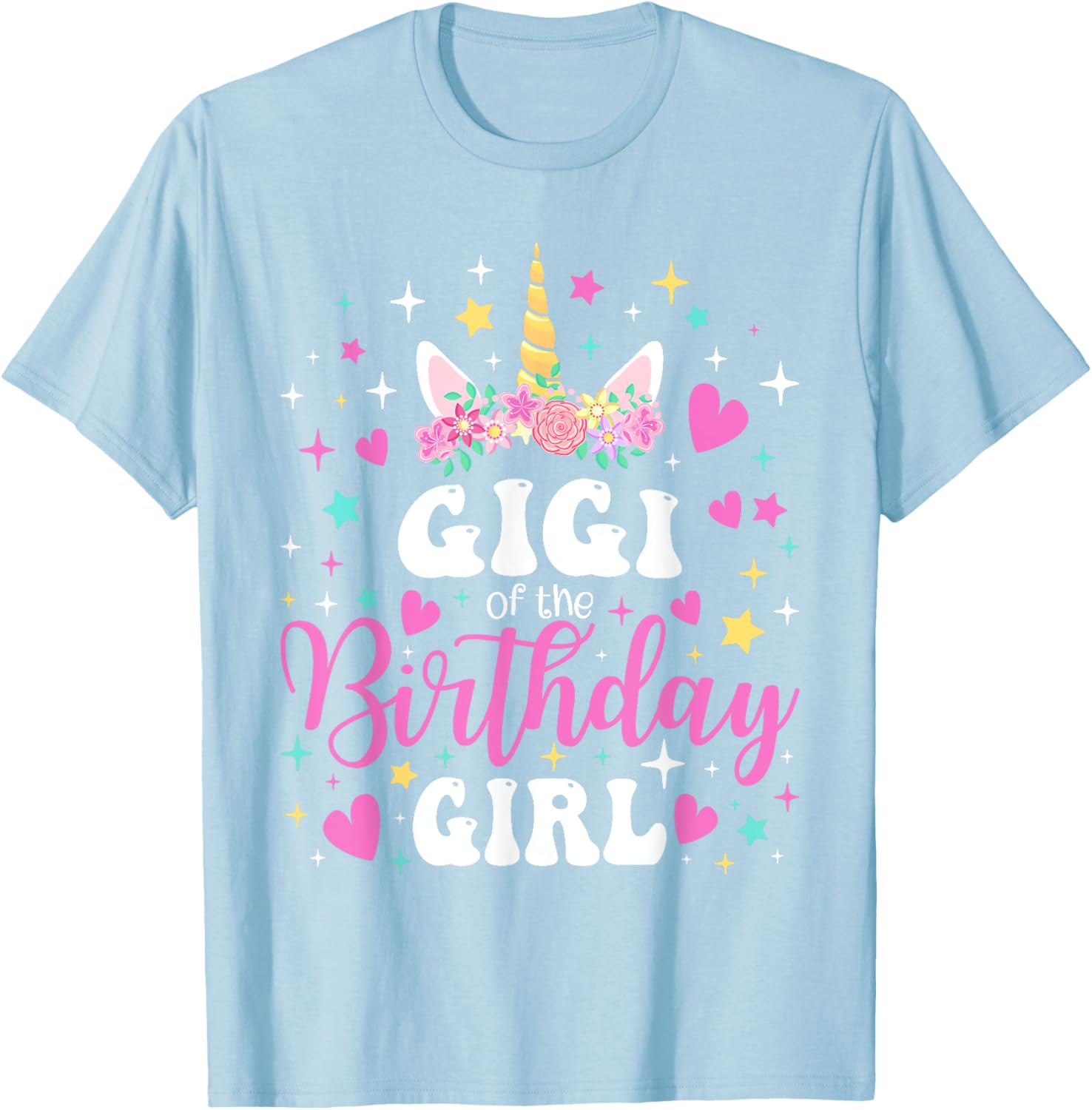 Unicorn Gigi Birthday Girl Family Matching Party Tee for Kids and Adults - 11