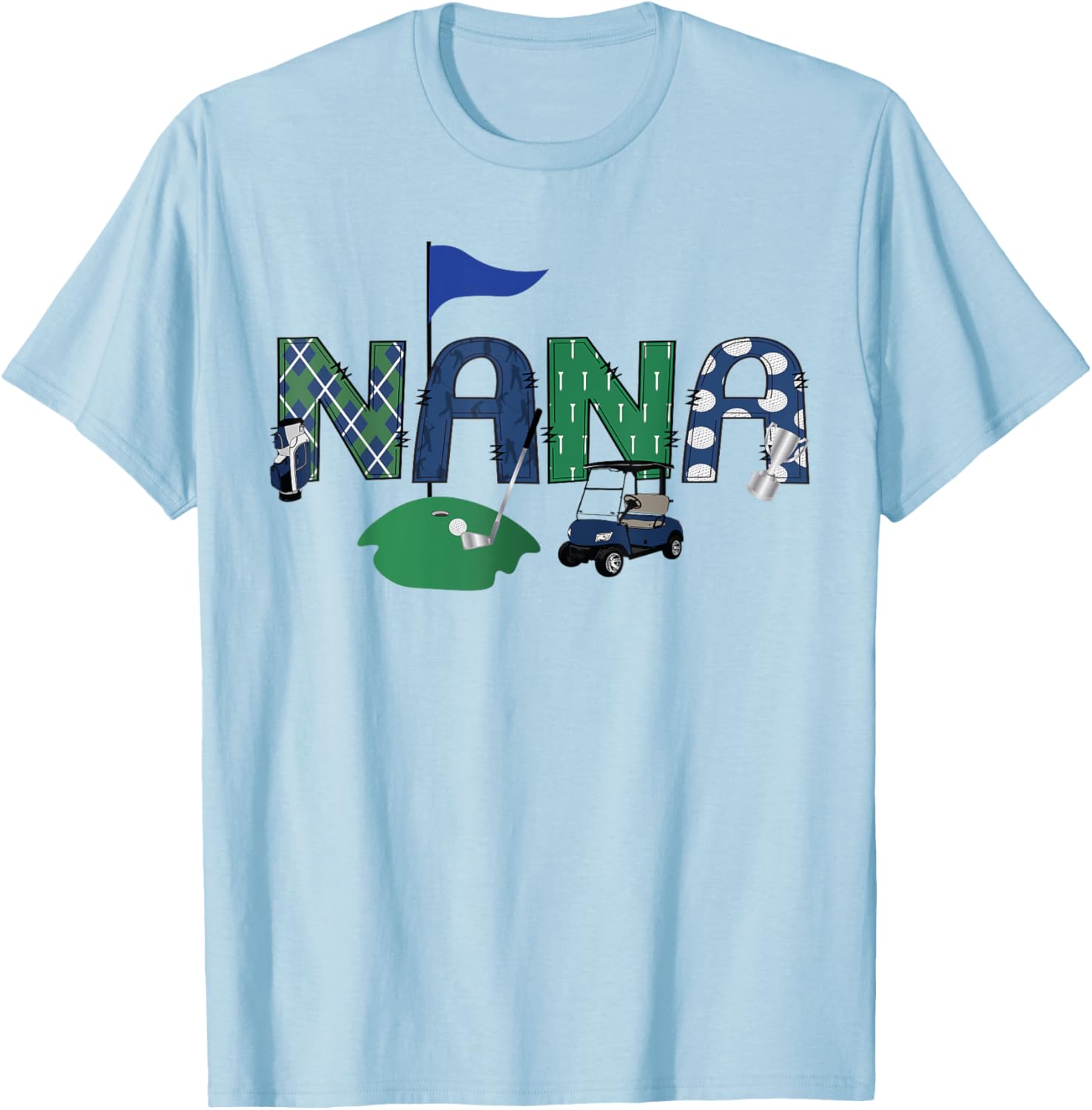 Adorable Golf Nana Hole In One First Birthday Party T-Shirt for Kids - 3