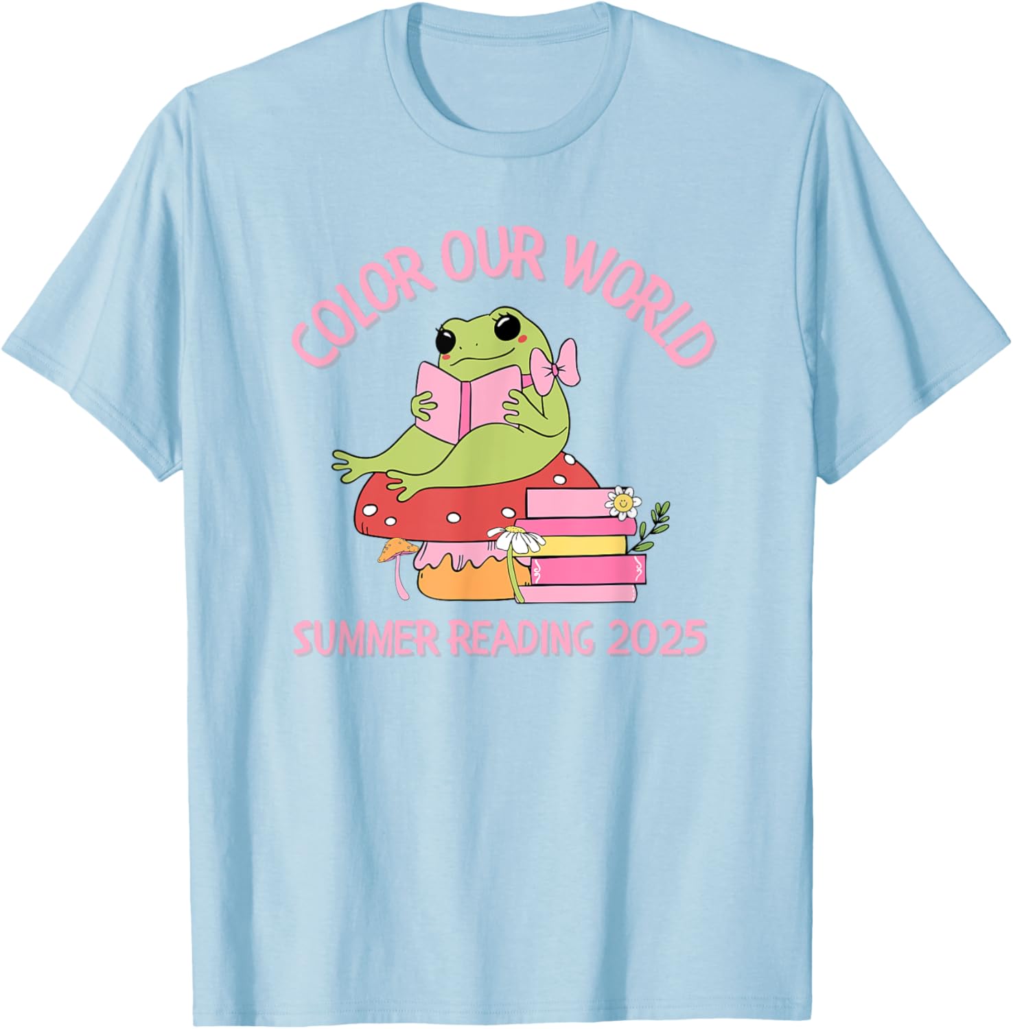 Color Our World Summer 2025 Frog T-Shirt for Kids - Fun Reading Program Apparel - 19