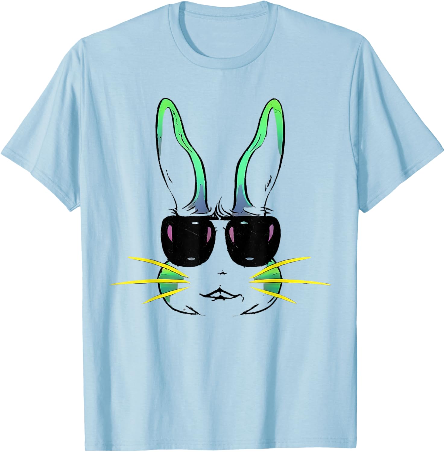 Cool Bunny Face Sunglasses T-Shirt for Fun Easter Celebrations - 8