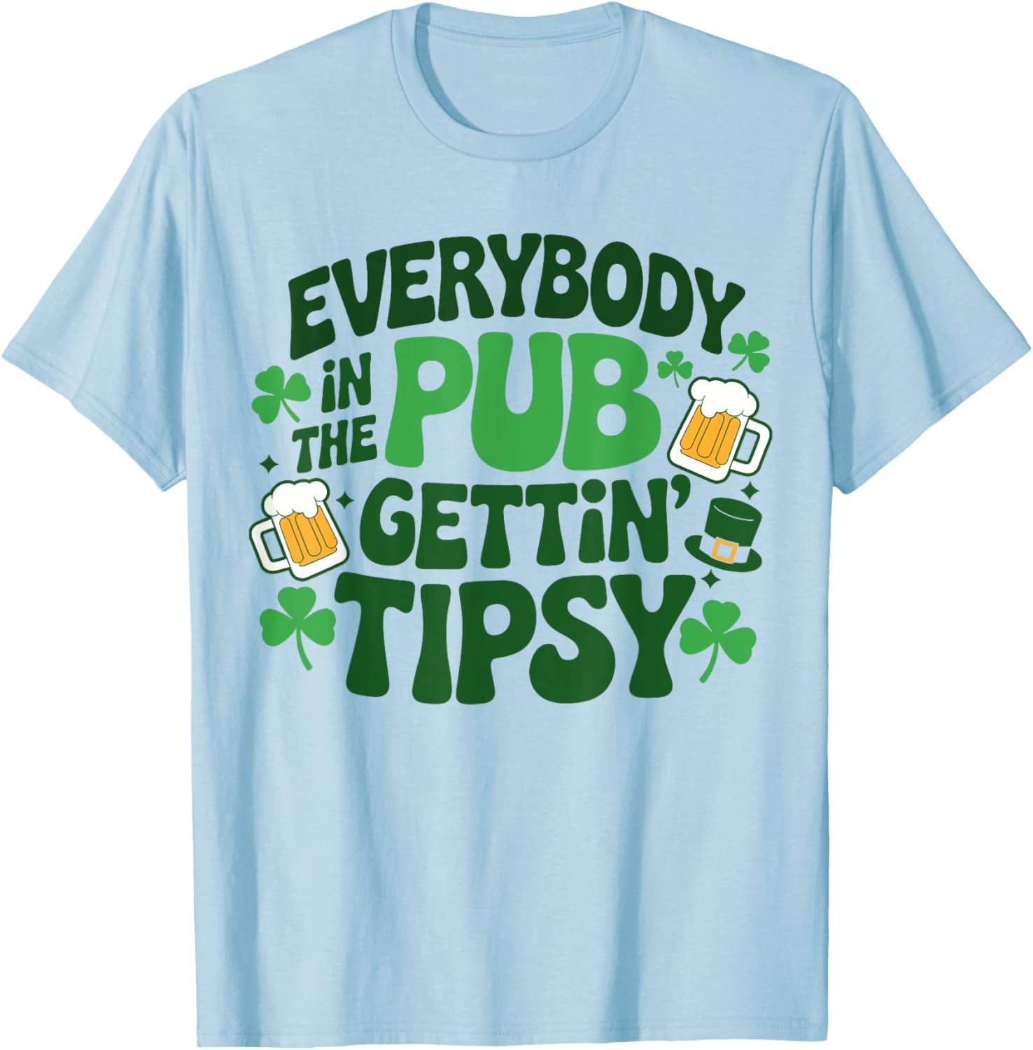 Tipsy Everyone in the Pub St Patrick's Day T-Shirt for Fun Celebrations - 7