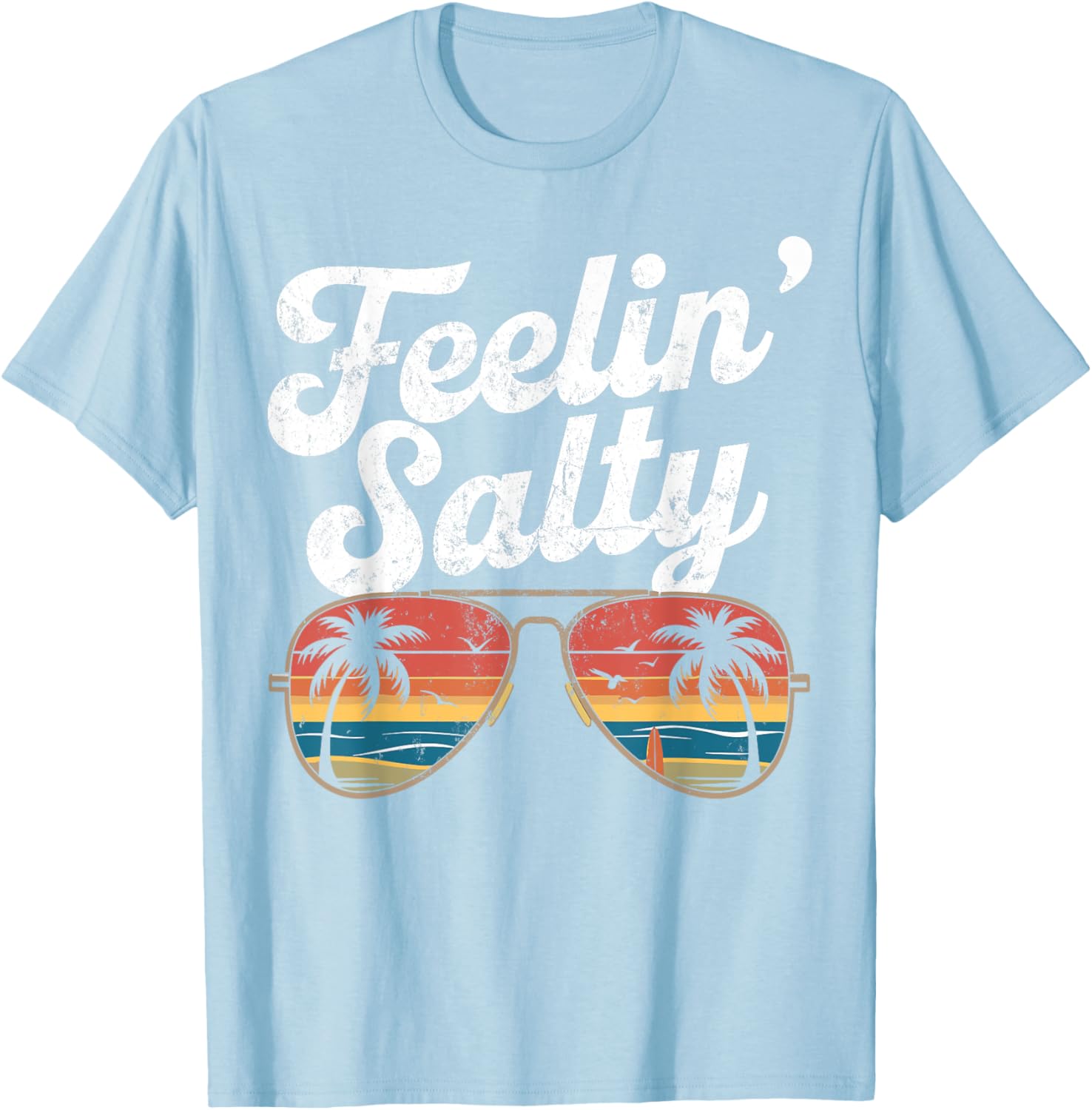 Funny Feelin Salty Vintage 70's Retro Beach Summer Vacation T-Shirt - 13