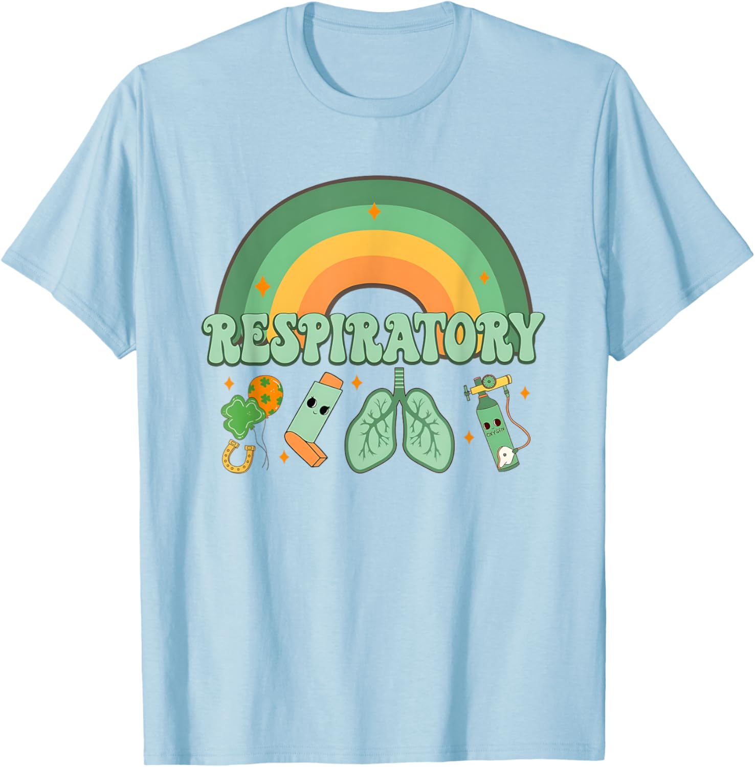 St Patrick's Day Respiratory Therapist Lung T-Shirt for Pulmonologists - 4