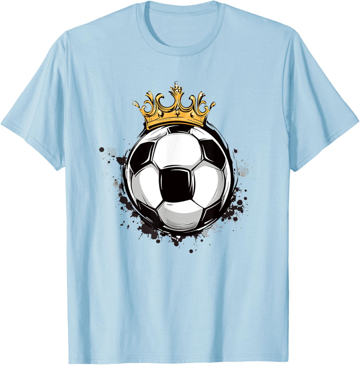 Soccer Royalty T-Shirt with Crowned Ball for Kids - Stylish Sports Wear - 24