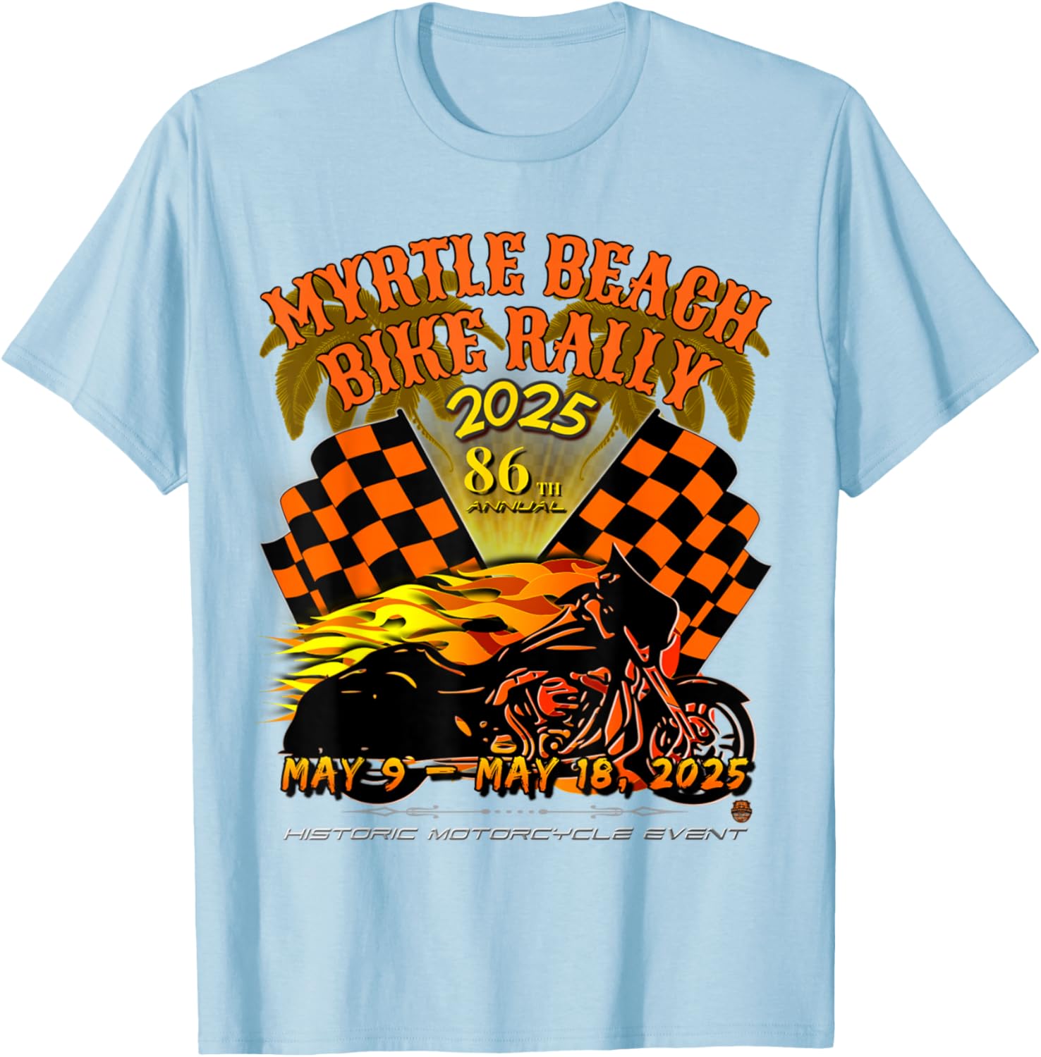 2025 Myrtle Beach Bike Rally Vintage Art T-Shirt for Classic Riders - 6