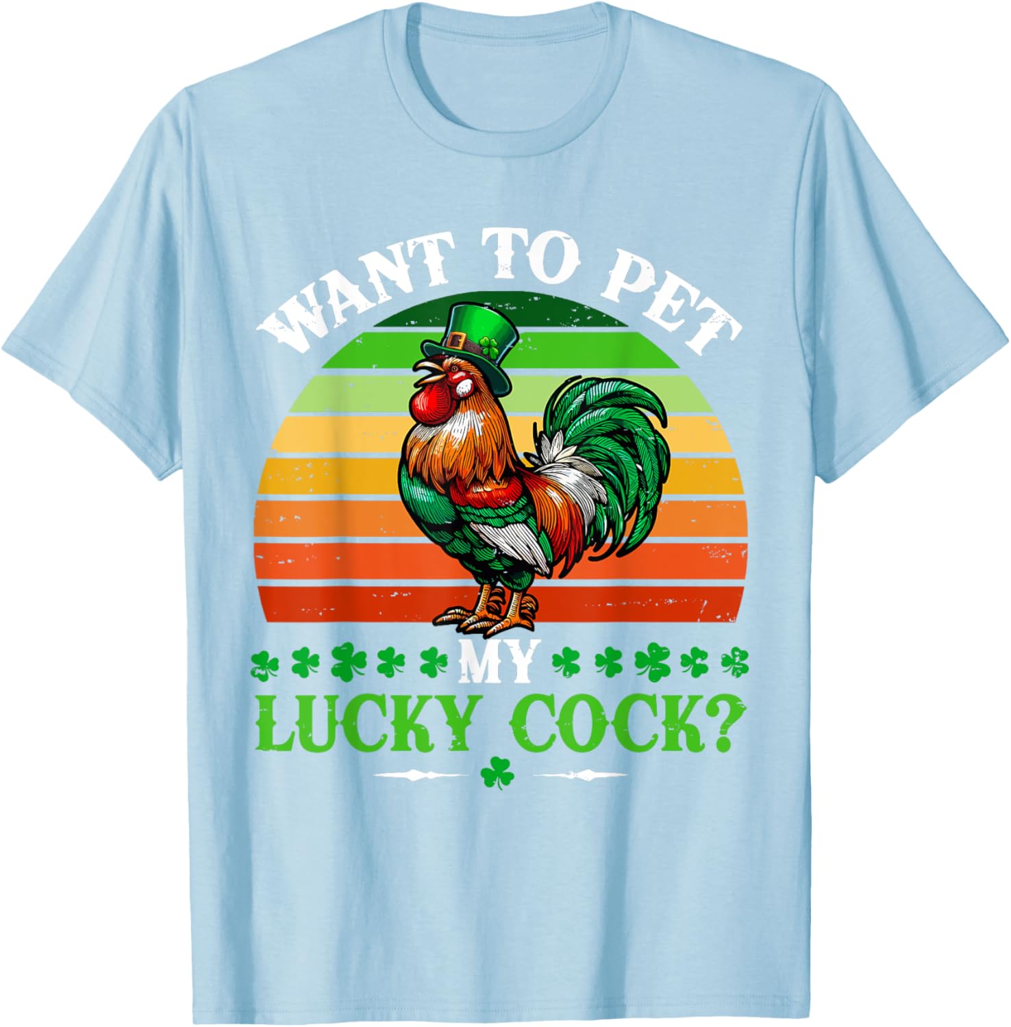 Vintage Sarcastic St. Patrick's Day Rooster T-Shirt for Fun Lovers - 5
