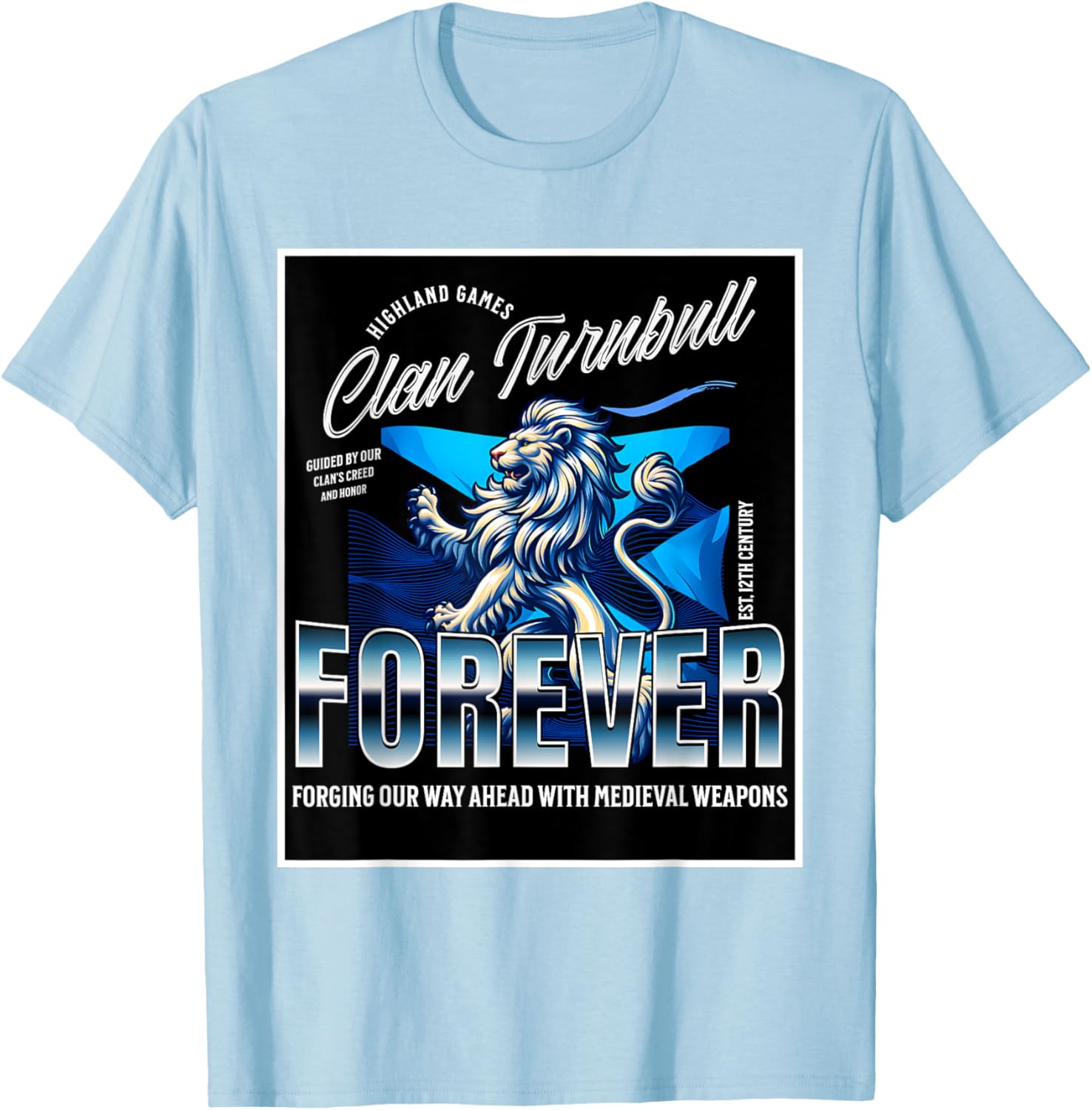 Clan Turnbull Strength and Honor Lion Roots T-Shirt for Family Pride - 16