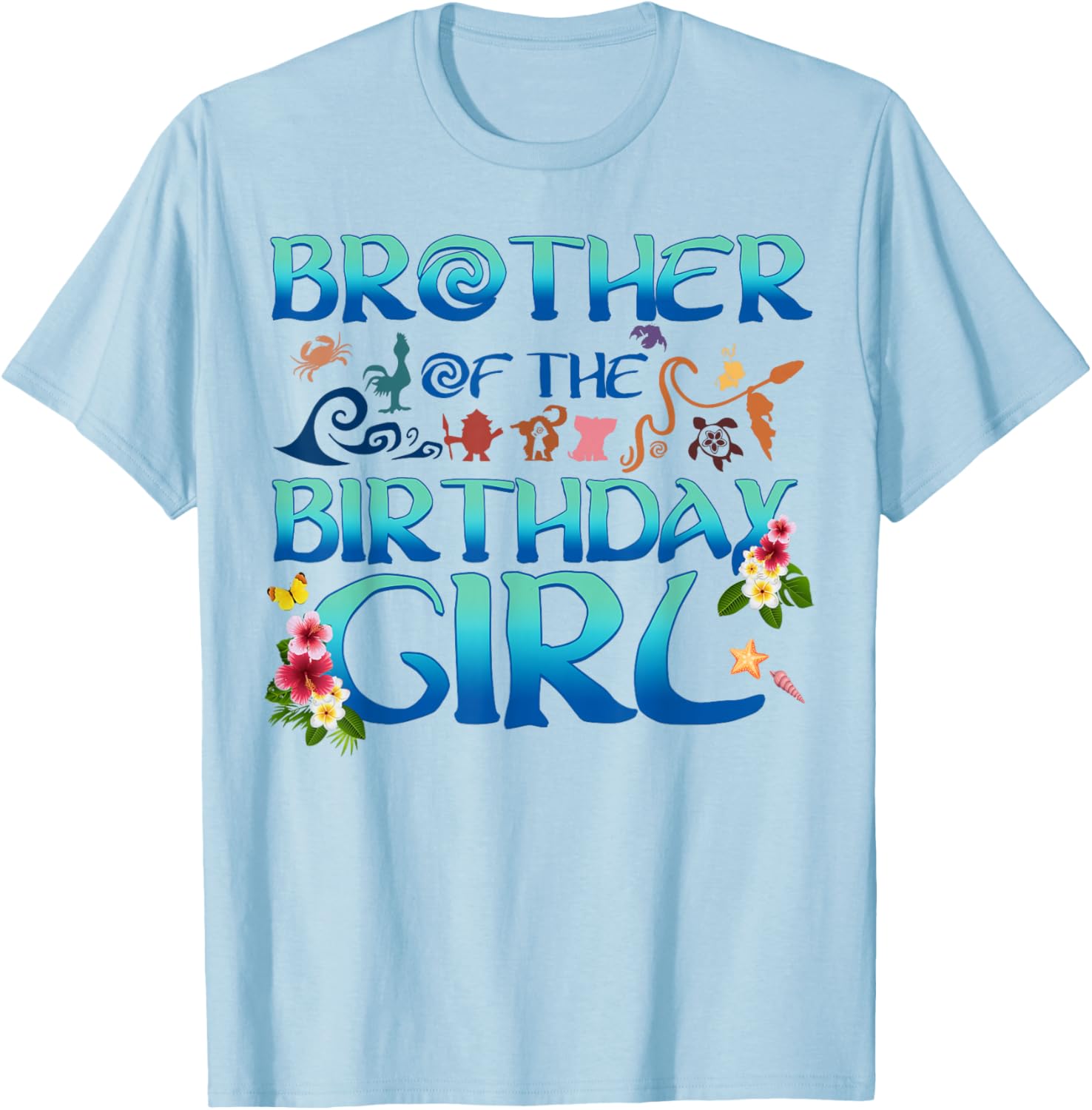 Brother of the Birthday Girl Cute Oceania Adventure Family T-Shirt - 10