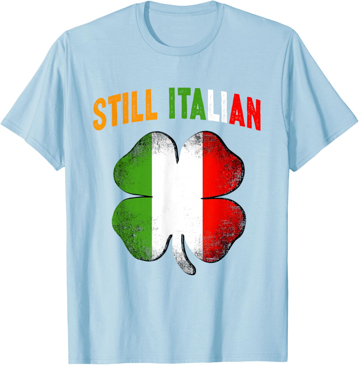 Still Italian Shamrock St Patrick's Day T-Shirt Clover Italy Flag Design - 10
