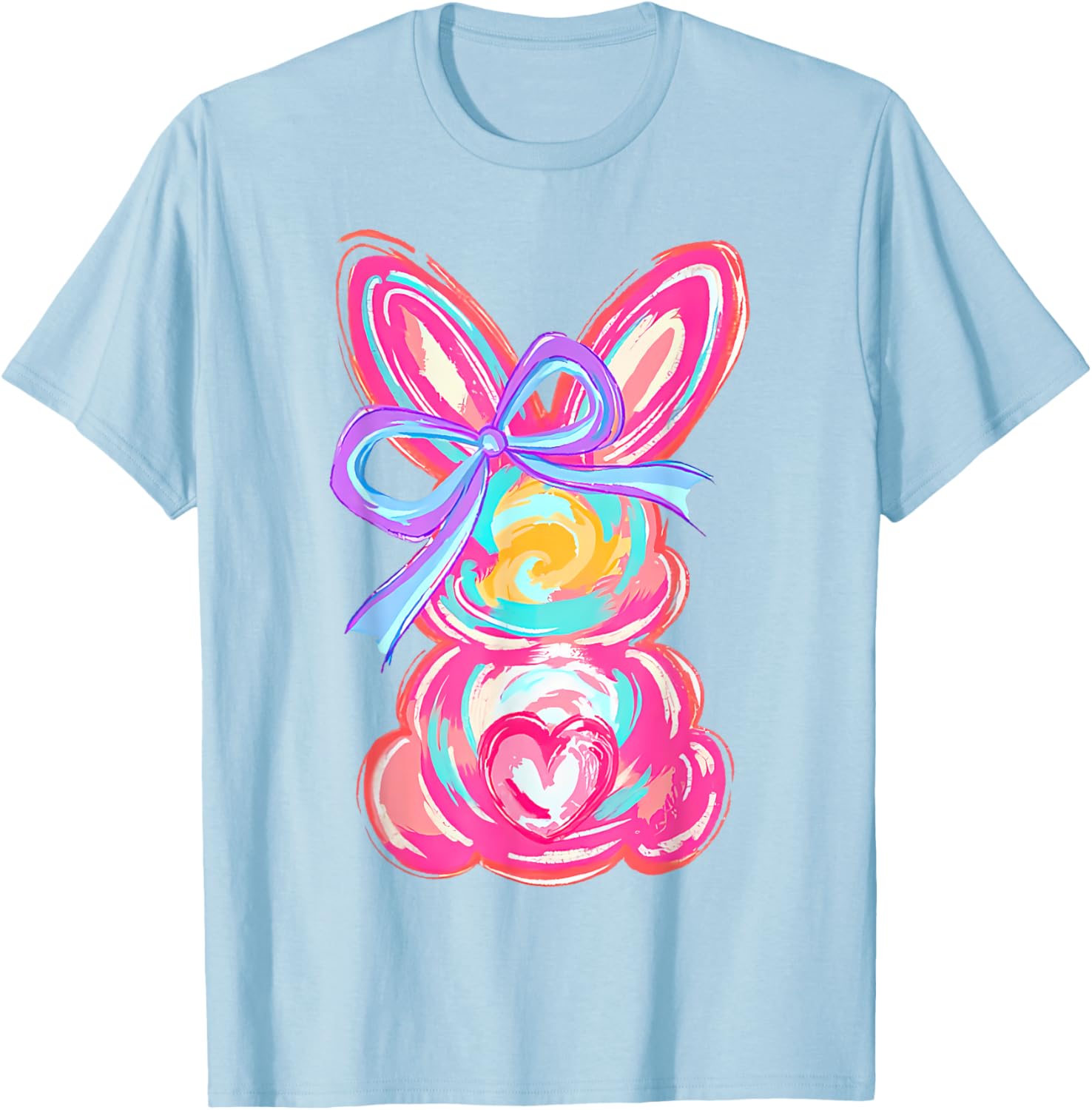 Coquette Bow Bunny Easter Shirt for Women and Girls Fun T-Shirt - 9