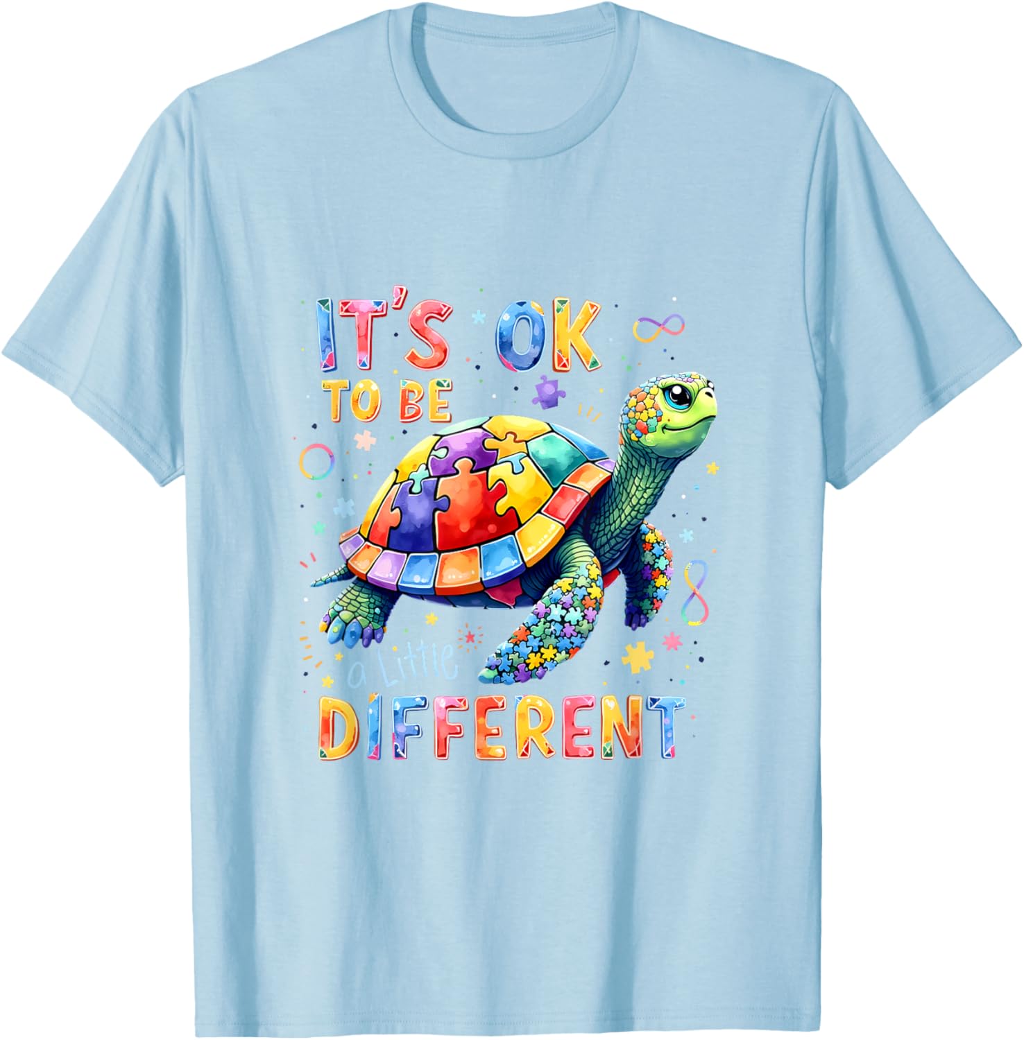 A Little Different Turtle Autism Awareness It's Ok To Be T-Shirt - 7