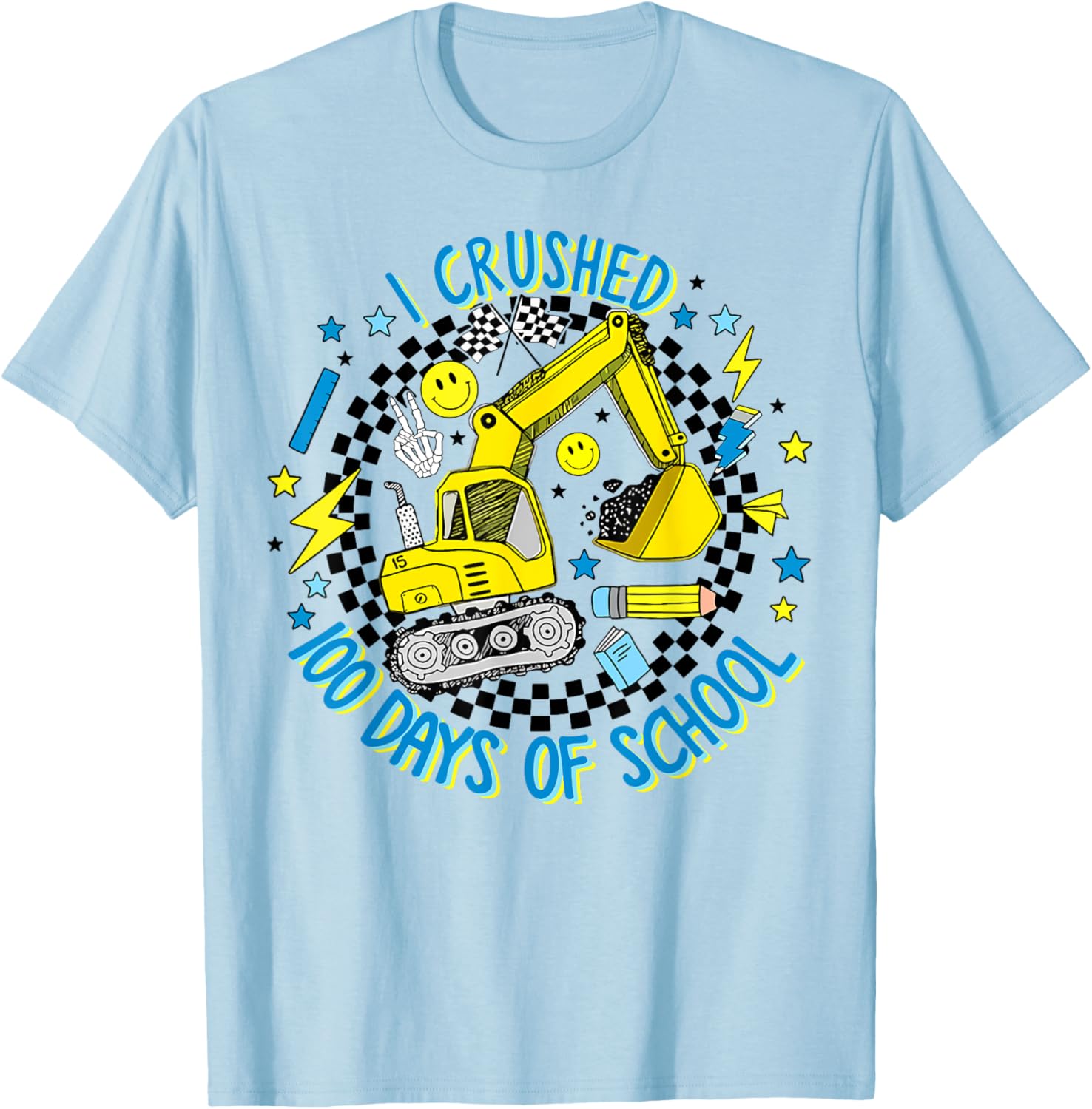 Cool Excavator Boys T-Shirt for 100 Days of School Celebration - 10