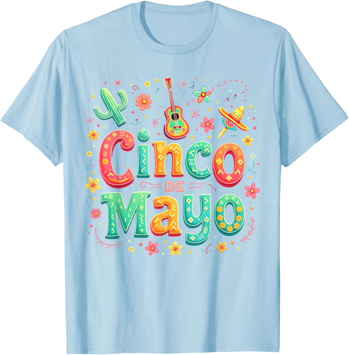 Cinco De Mayo Family Matching Let's Fiesta T-Shirt for Celebration Fun - 5