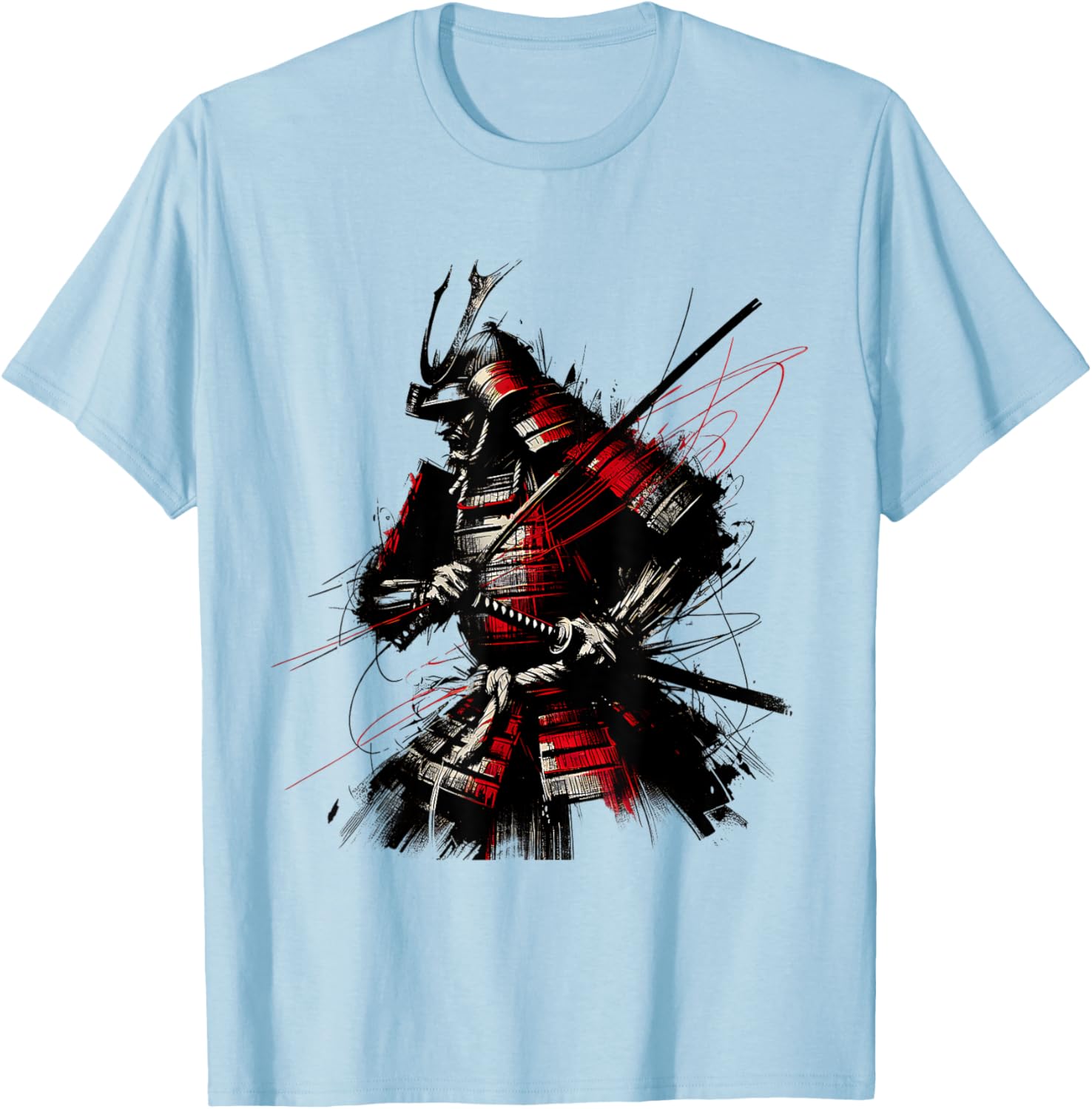 Samurai Brush Stroke Vintage Fighter T-Shirt for Art Lovers - 10