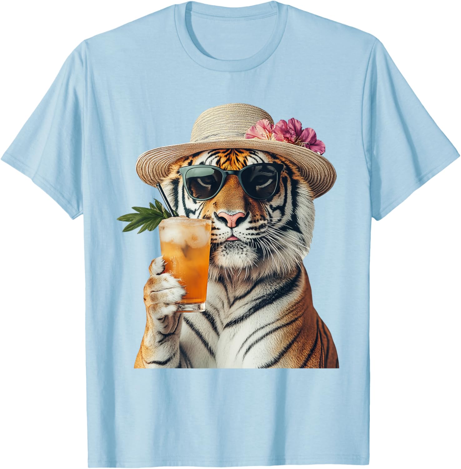 Stylish Tiger Cocktail T-Shirt for Fun Casual Wear and Unique Style - 9