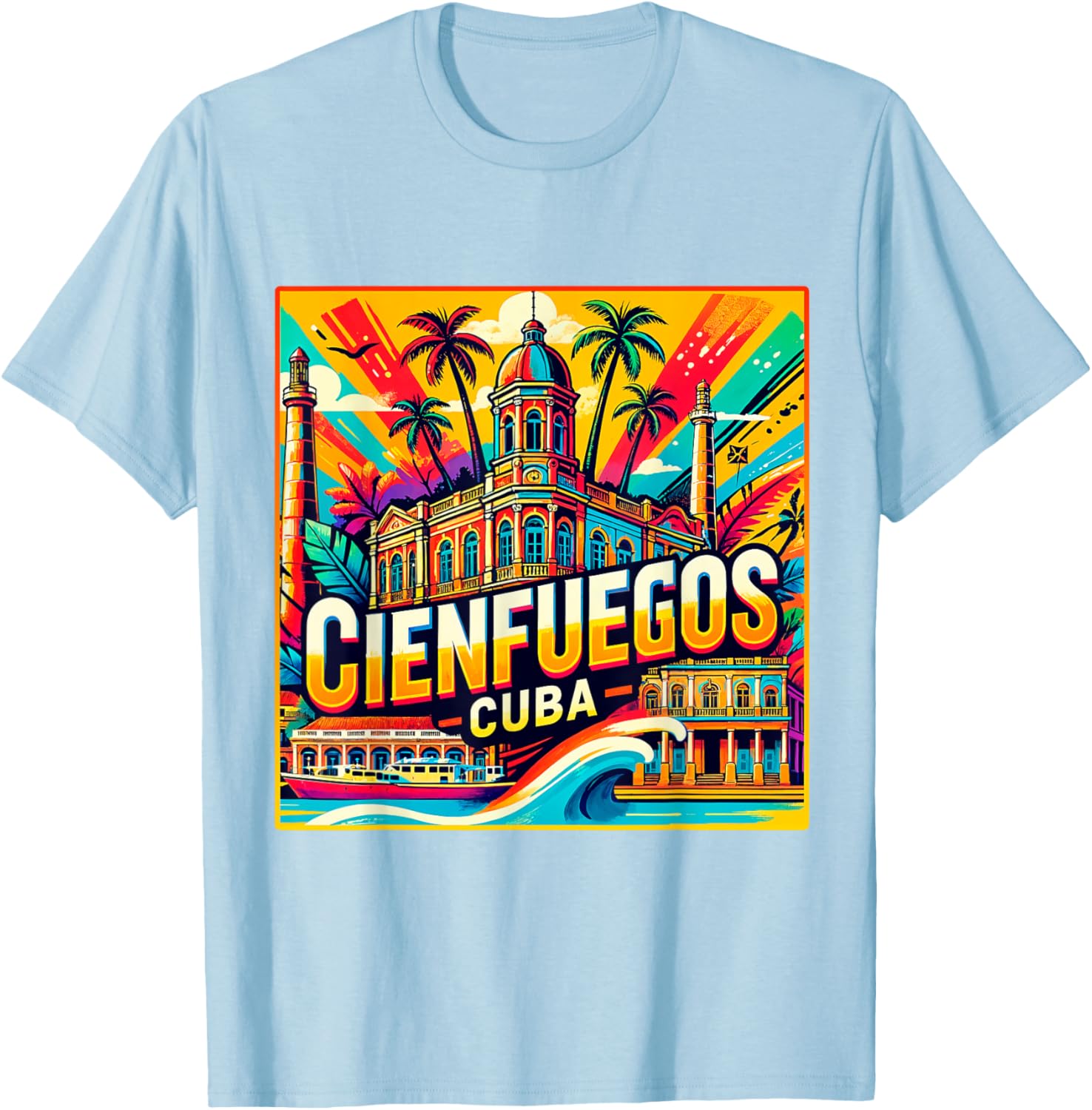 Cienfuegos Cuba Vintage Retro T-Shirt for Family Trips and Adventures - 22