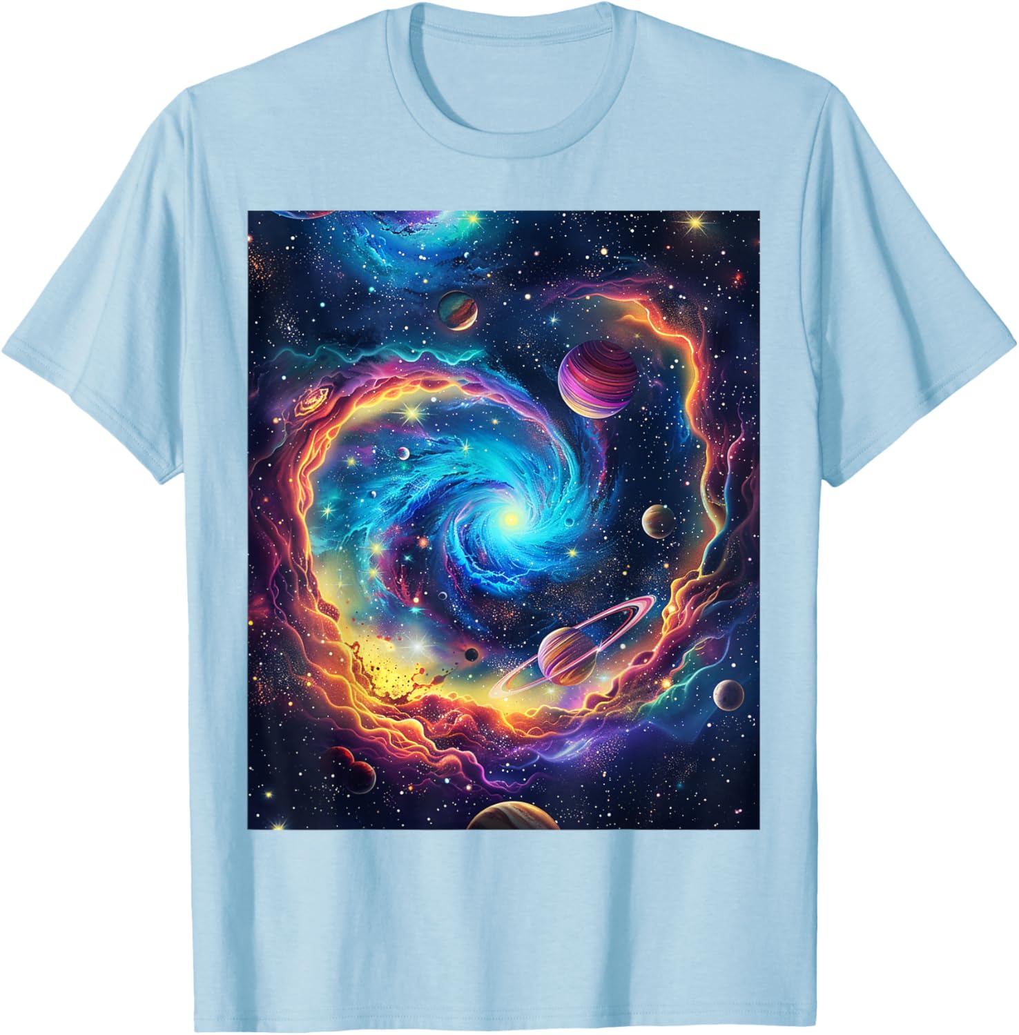 Cosmic Vortex Galaxy Space T-Shirt for Starry Nights and Adventures - 5